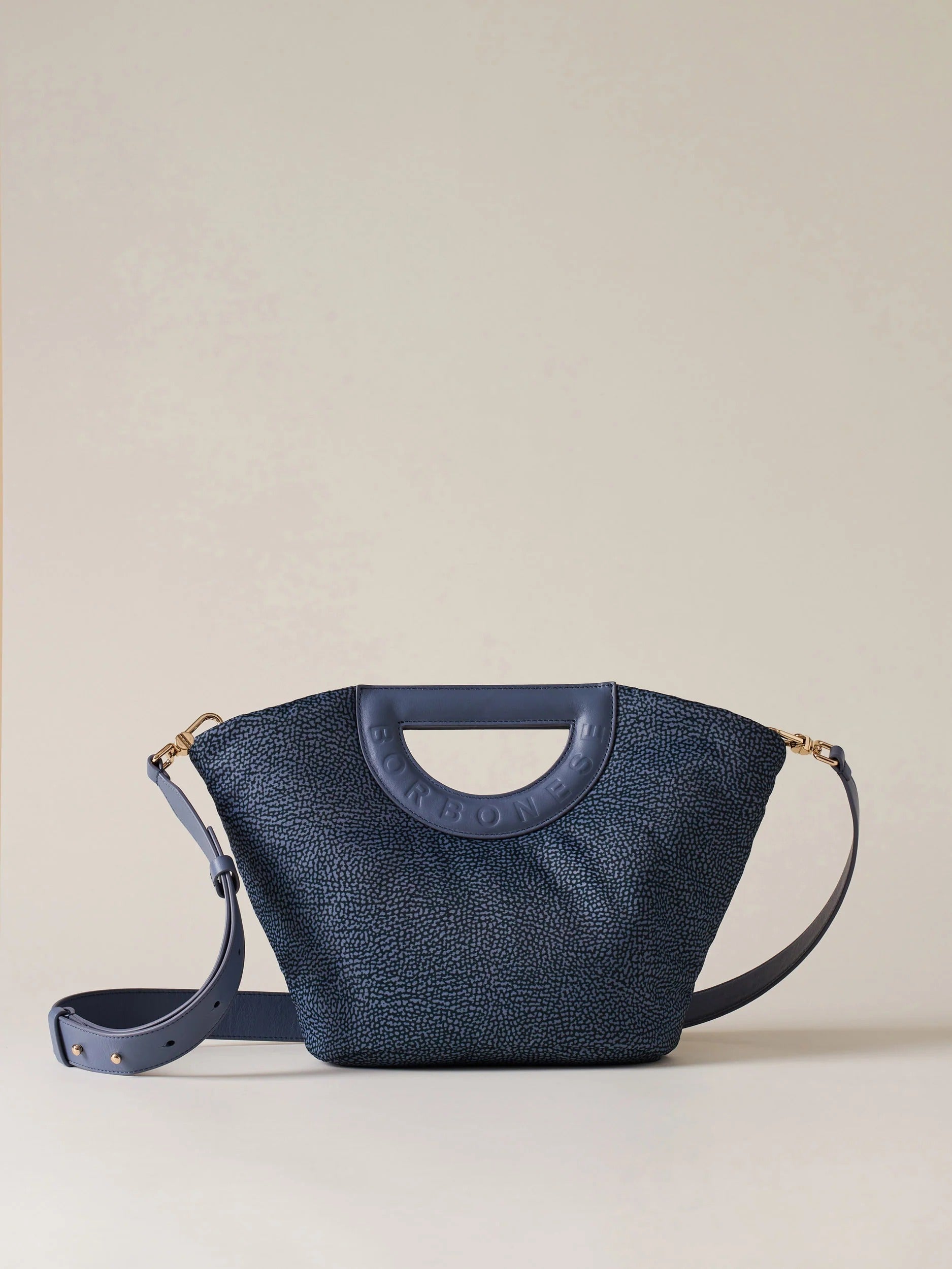 BORBONESE Borsa Bouche Shopper Small-Denim