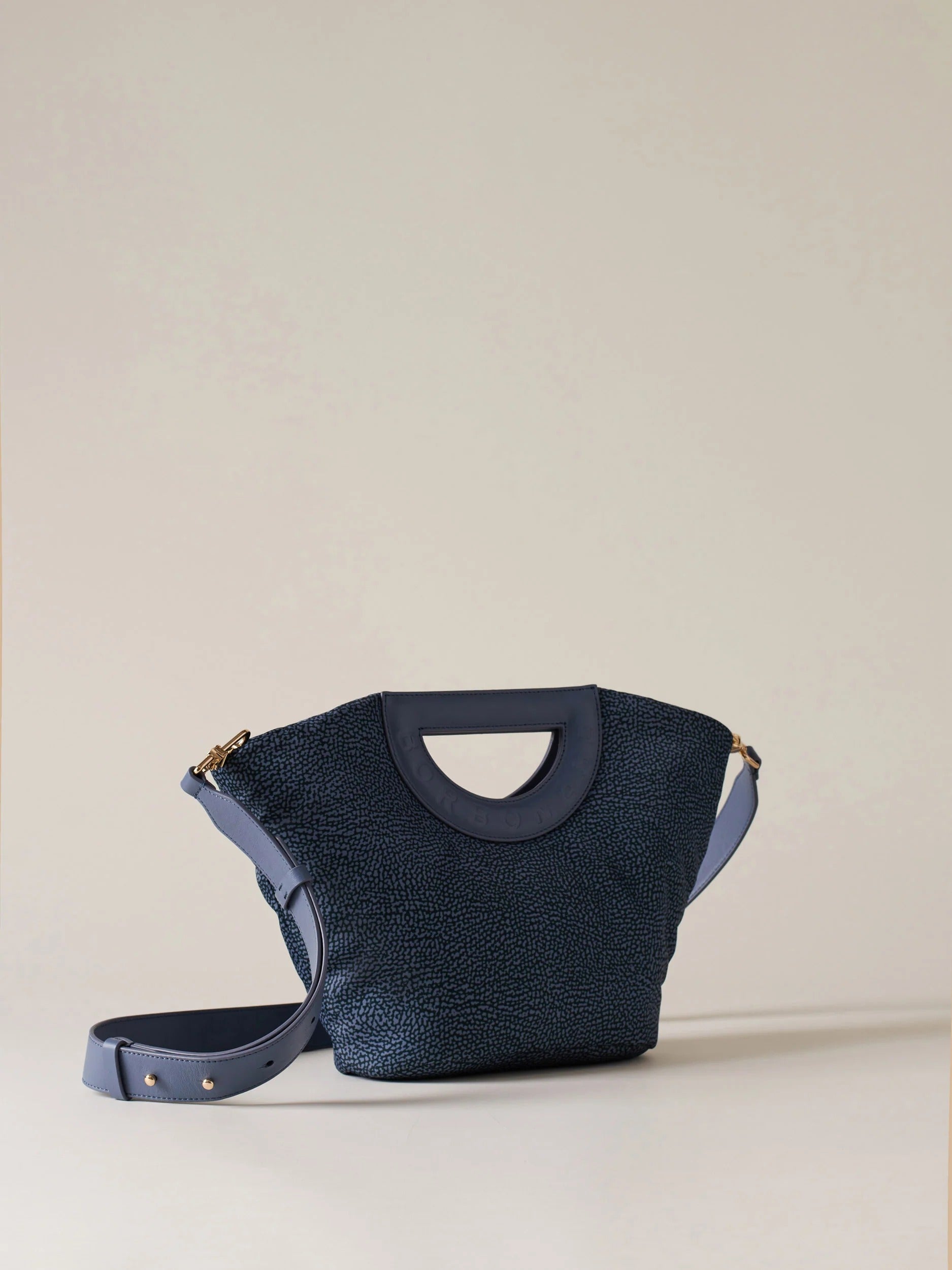 BORBONESE Borsa Bouche Shopper Small-Denim