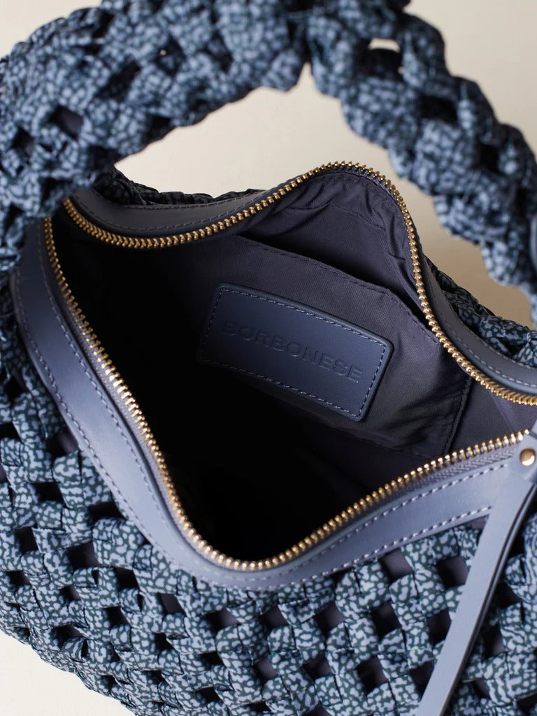 BORBONESE Borsa HOBO LA NIDO MINI-Denim