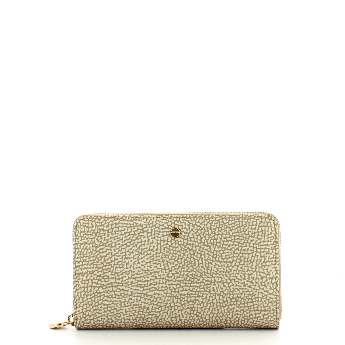 BORBONESE PORTAFOGLIO CLASSIC LARGE ZIP AROUND-Sabbia