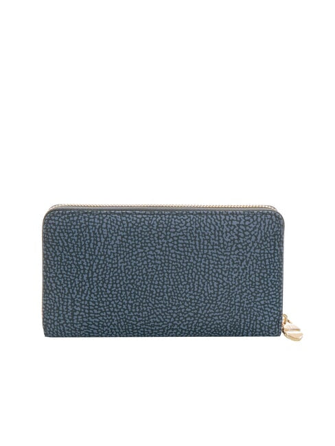 BORBONESE Portafoglio Classic Large Zip Around-Denim