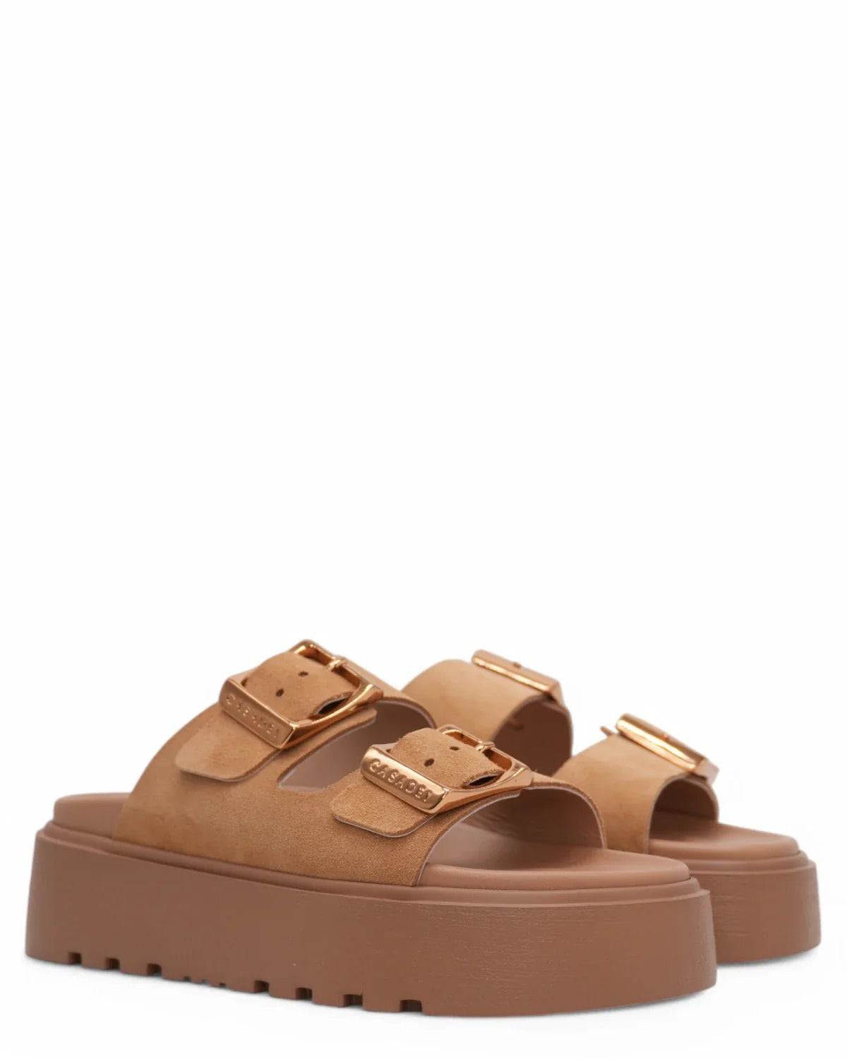 Casadei Ciabatta Donna Birky Maxi Fibbie-Toffee