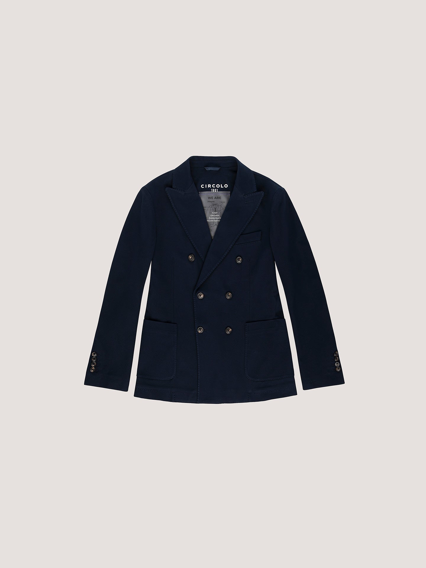 CIRCOLO 1901 Giacca Doppiopetto Premium-Blu Navy