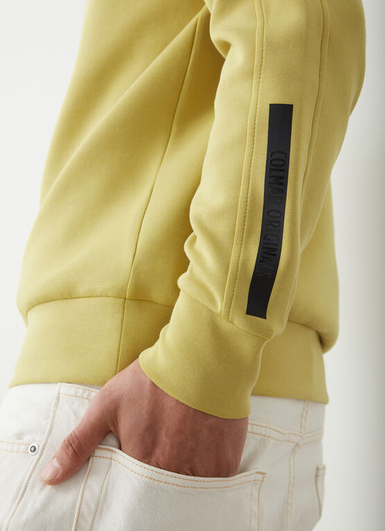 COLMAR Felpa Uomo Logo Tape-Giallo Goldsand