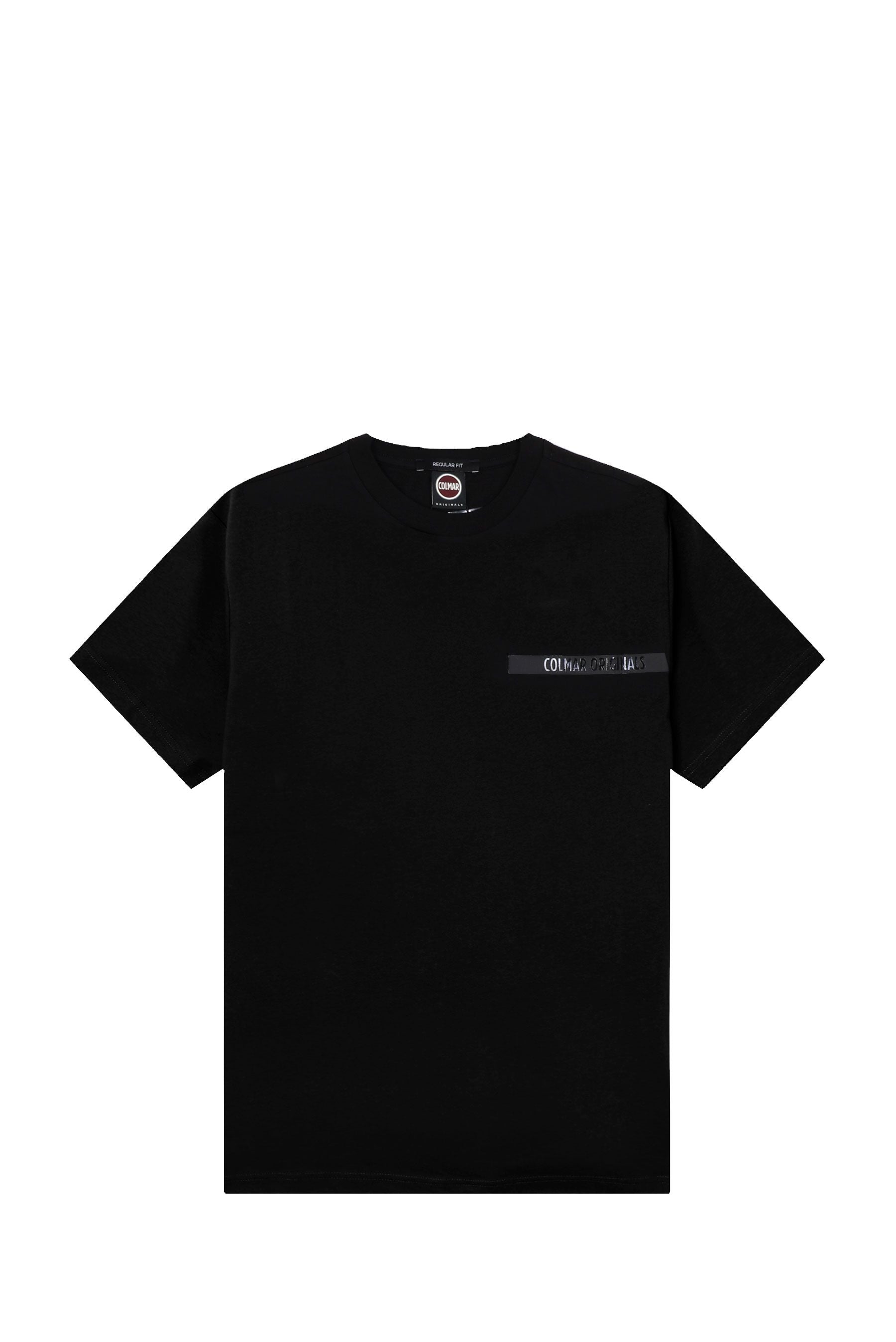 COLMAR T-Shirt Uomo Logo Tape-Nero