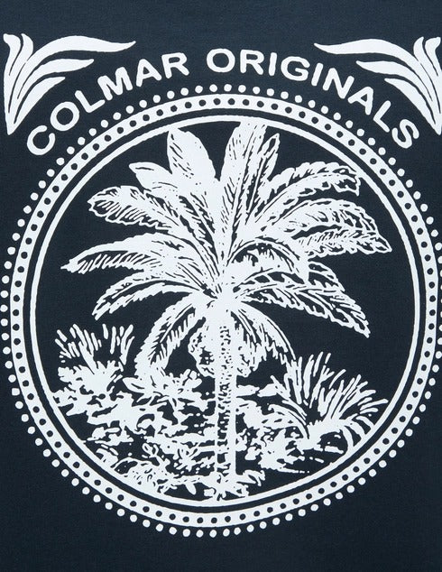 COLMAR t-shirt uomo stampata sul retro-Navy