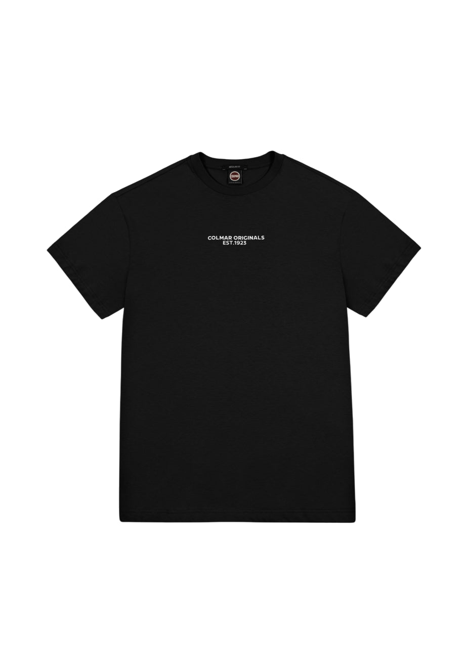 COLMAR t-shirt uomo stampata sul retro-Nero