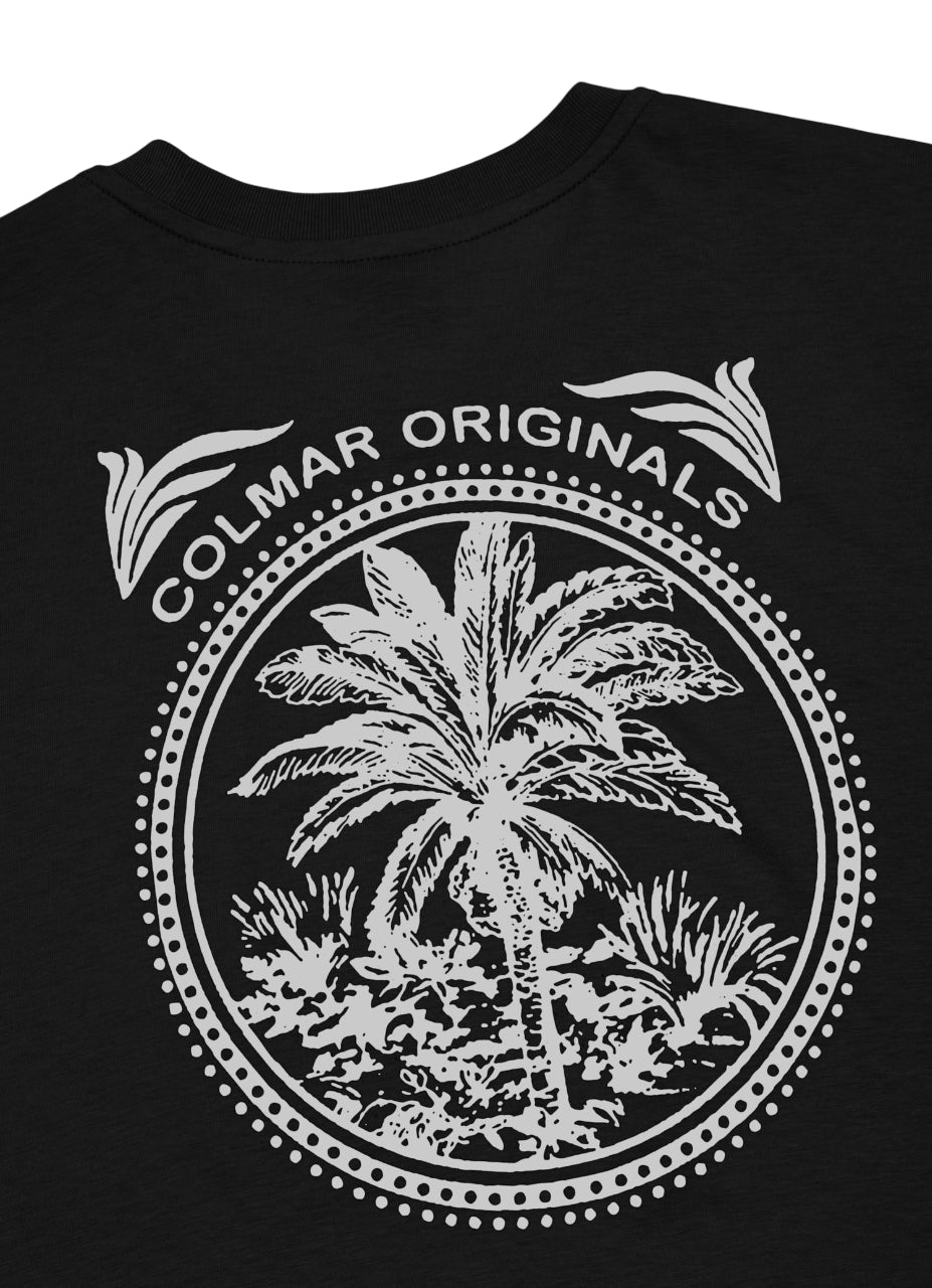 COLMAR t-shirt uomo stampata sul retro-Nero