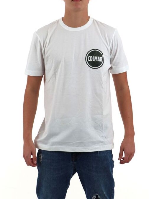 COLMAR T-Shirt Uomo Logo Camouflage-Bianco