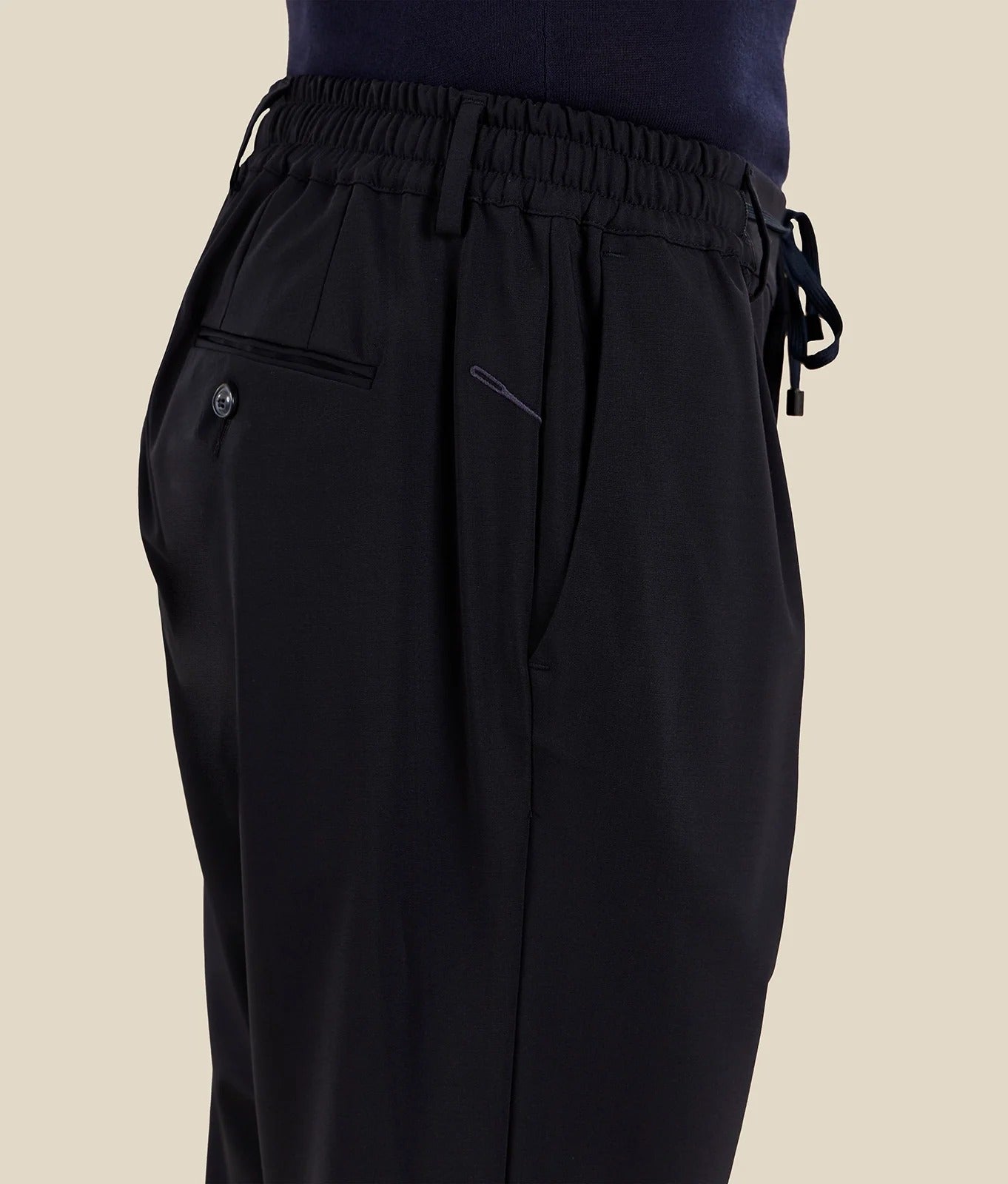 CRUNA Pantalone Uomo Mitte Lana-Blu Notte