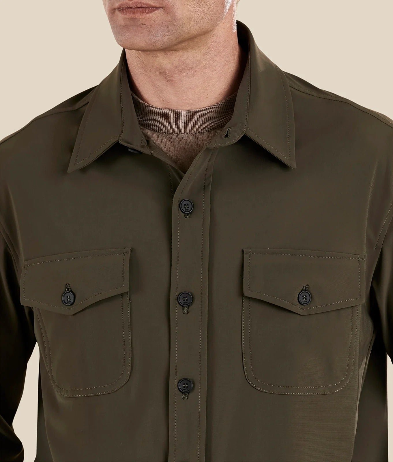 CRUNA Giacca Camicia Uomo Osaka-Verde