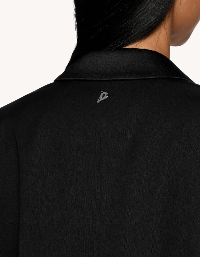 DONDUP Blazer Donna Doppiopetto Fresco Lana-Nero