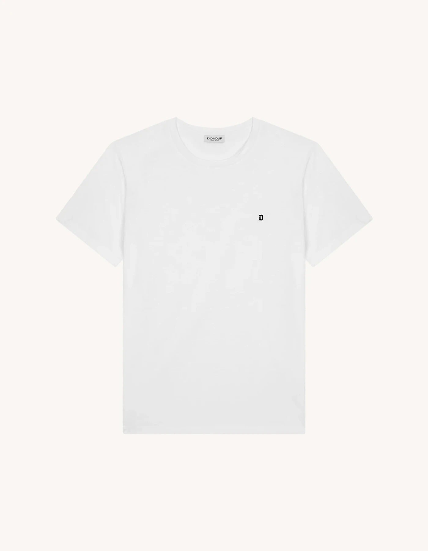 DONDUP T-Shirt Uomo Jersey Mini Logo-Bianco