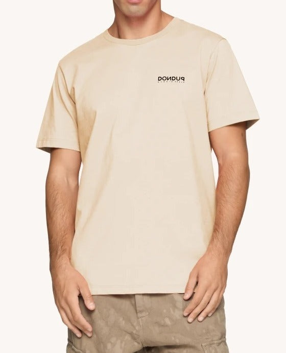 DONDUP T-shirt Uomo Jersey Logo Lettering-Lievito