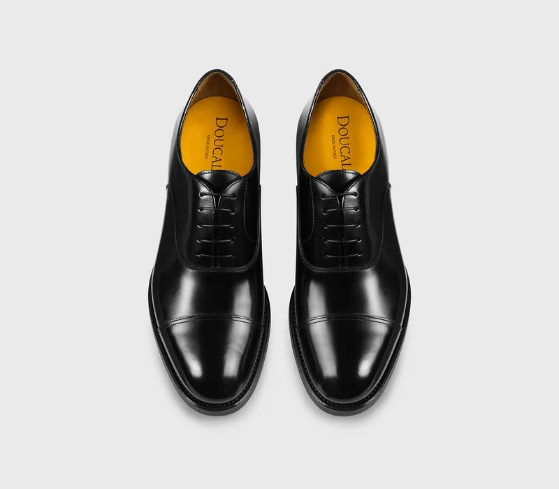 DOUCAL'S Scarpa Oxford Cap Toe Horse-Nero