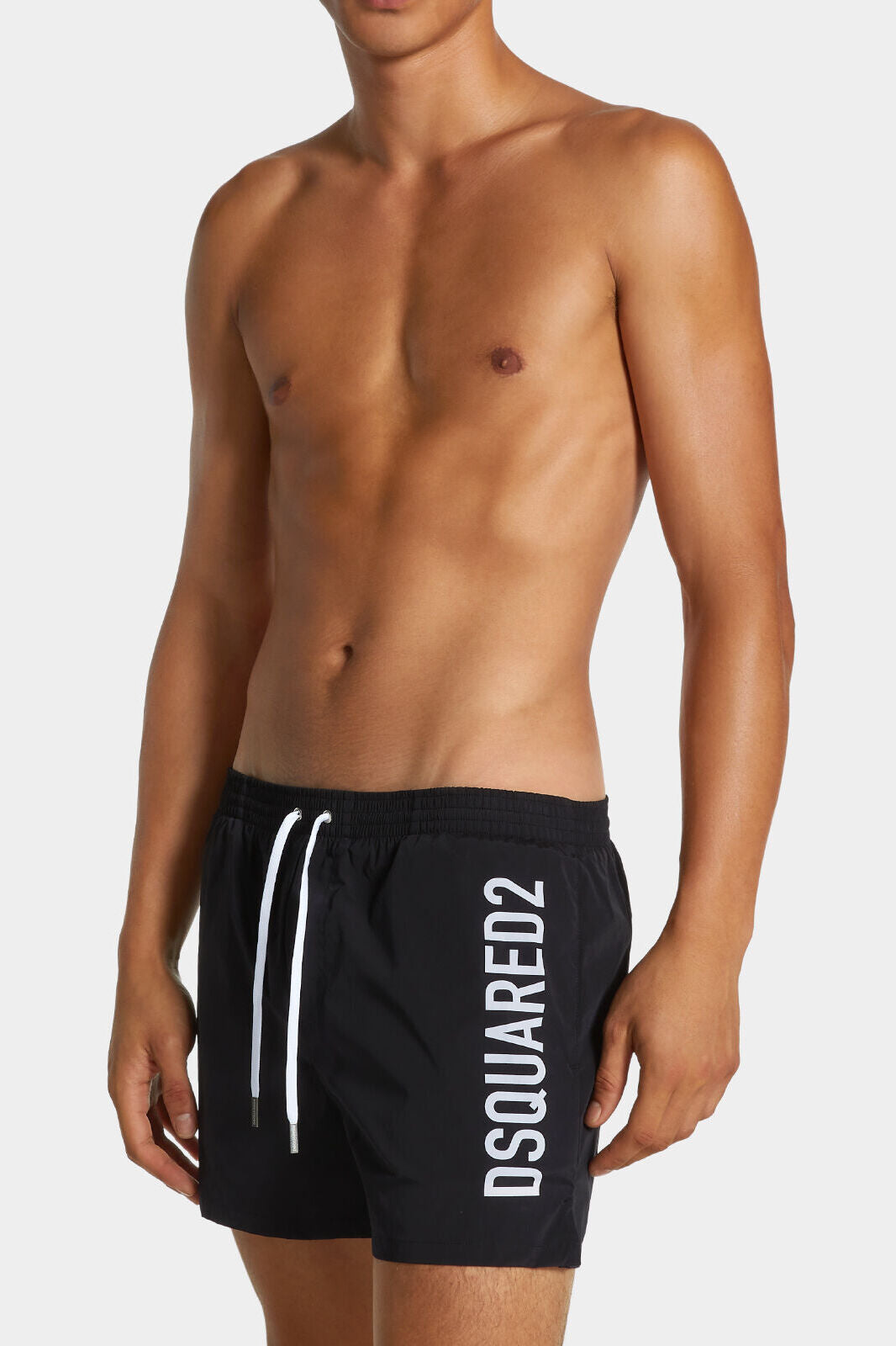 DSQUARED2 Boxer Uomo Midi Side Logo-Black White