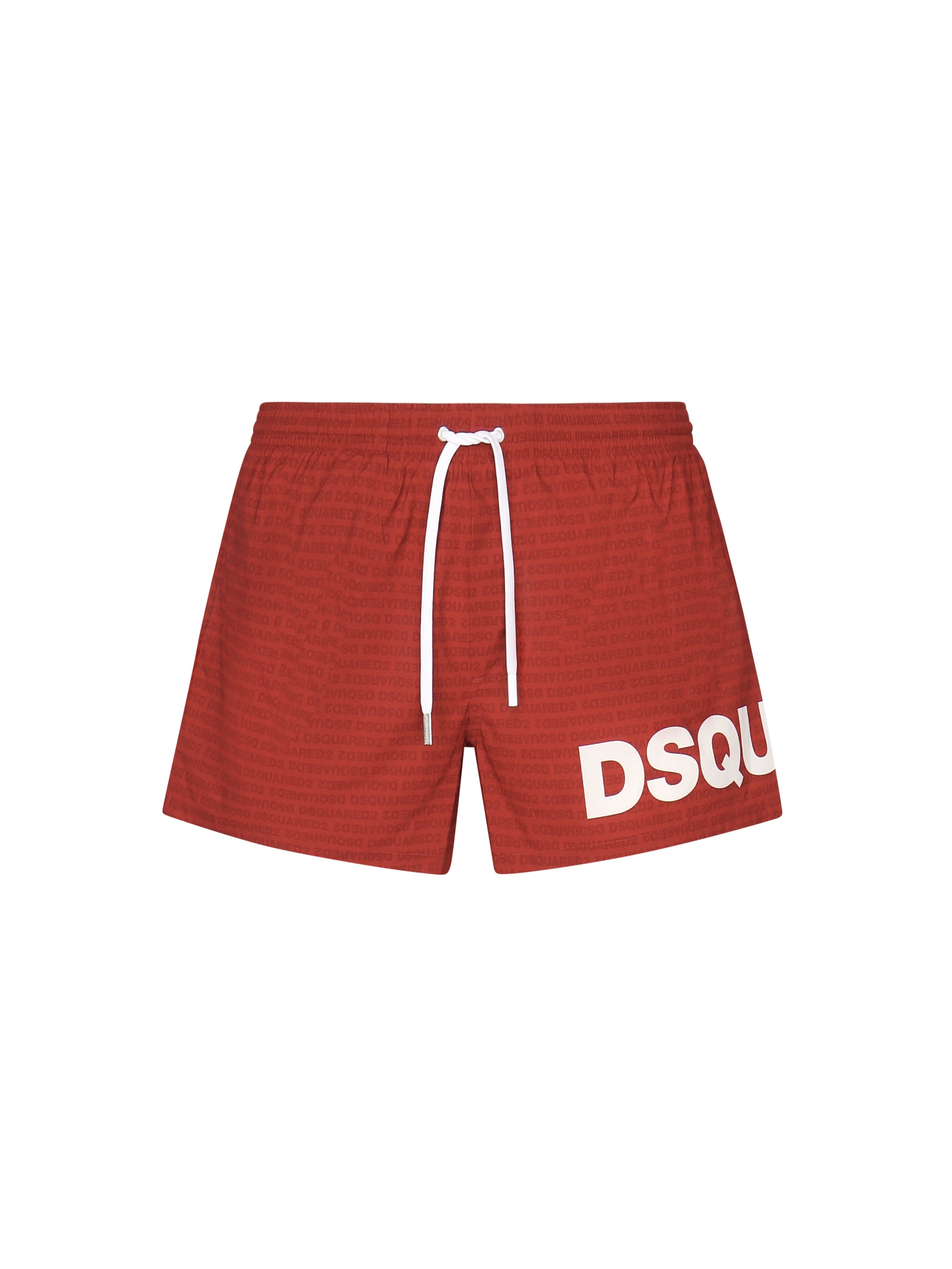 DSQUARED2 Boxer Uomo Midi Logo Lettering-Red White