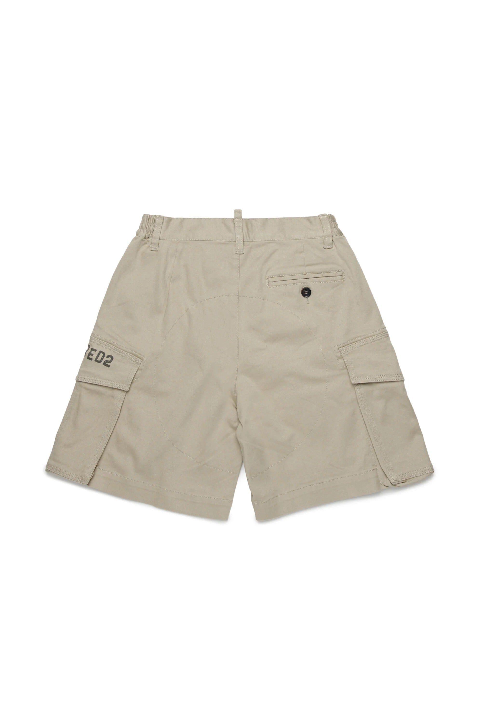 DSQUARED2 Calzoncino Junior Cargo Passport-Grigio Beige