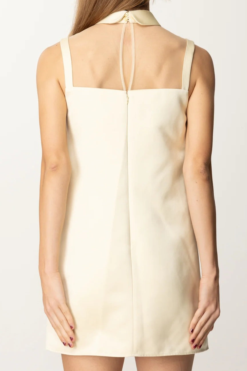 ELISABETTA FRANCHI Abito Corto Duchesse Tulle Strass-Lemonade