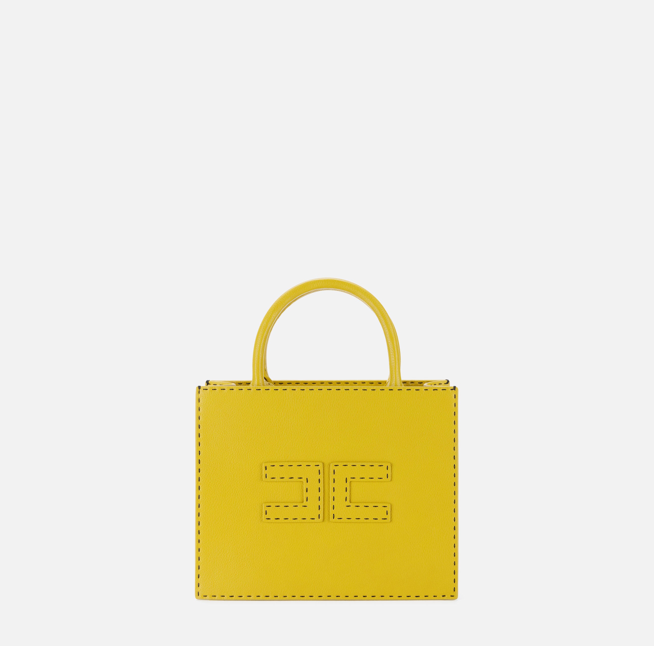 ELISABETTA FRANCHI Borsa Tote Piccola Impunture-Curry