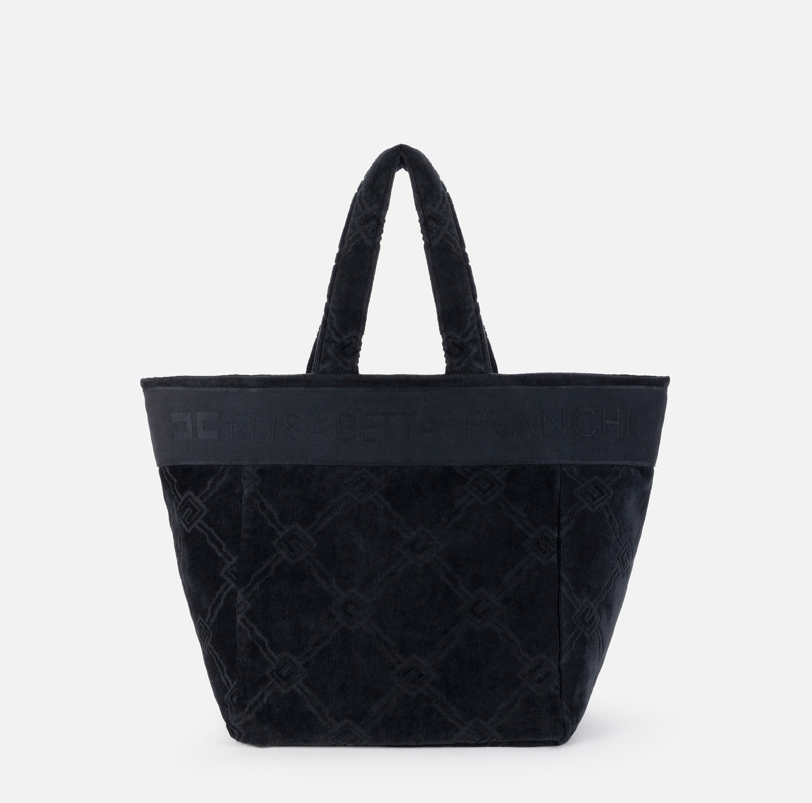 ELISABETTA FRANCHI Borsa Tote Grande Spugna-Nero