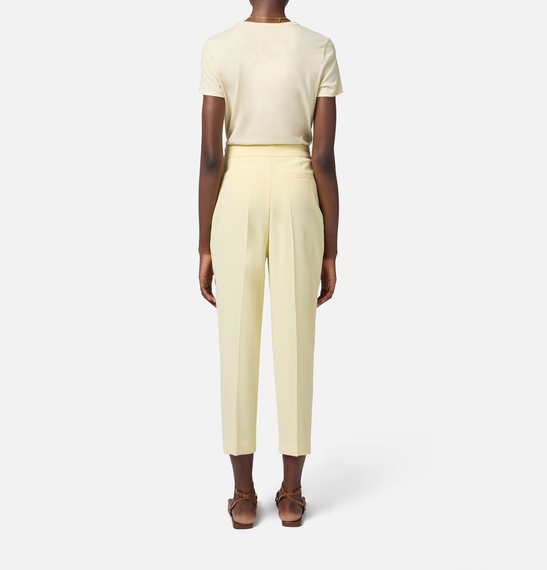 ELISABETTA FRANCHI T-Shirt Jersey Collana-Lemonade