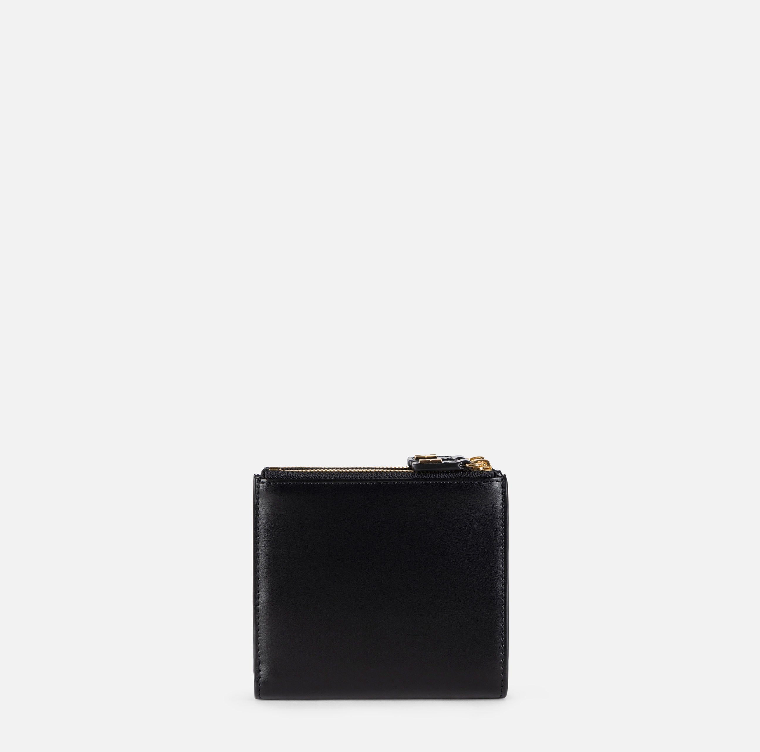 ELISABETTA FRANCHI Portafoglio Bifold Placca Logo-Nero