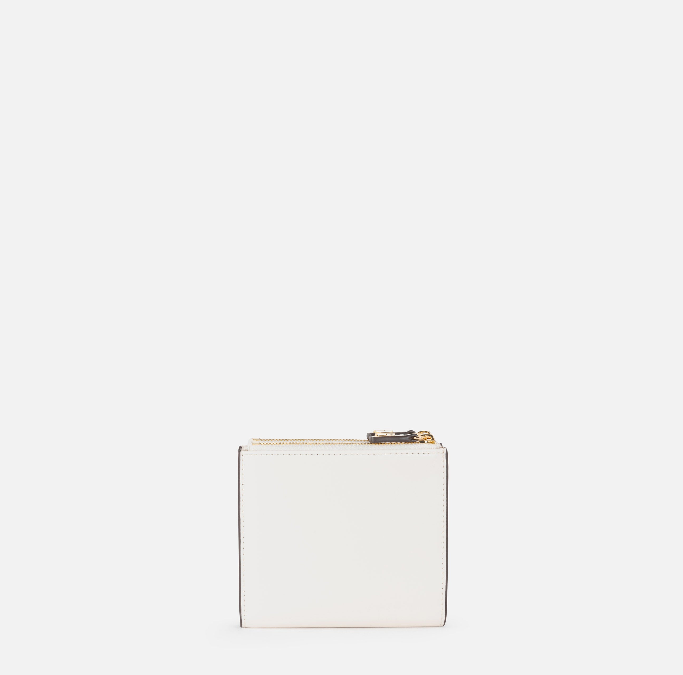 ELISABETTA FRANCHI Portafoglio Bifold Placca Logo-Burro