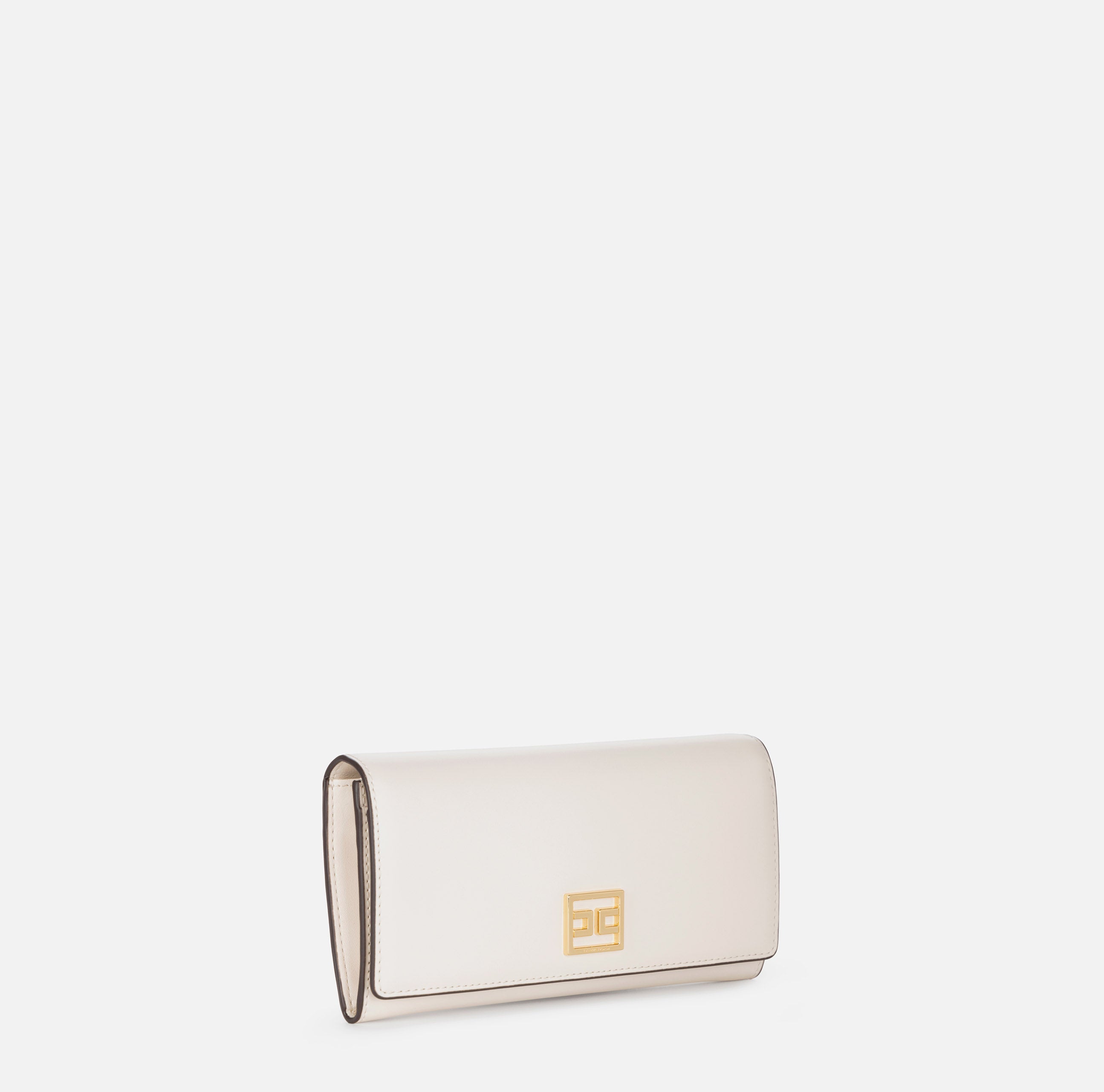 ELISABETTA FRANCHI Portafoglio Grande Placca Logo-Burro