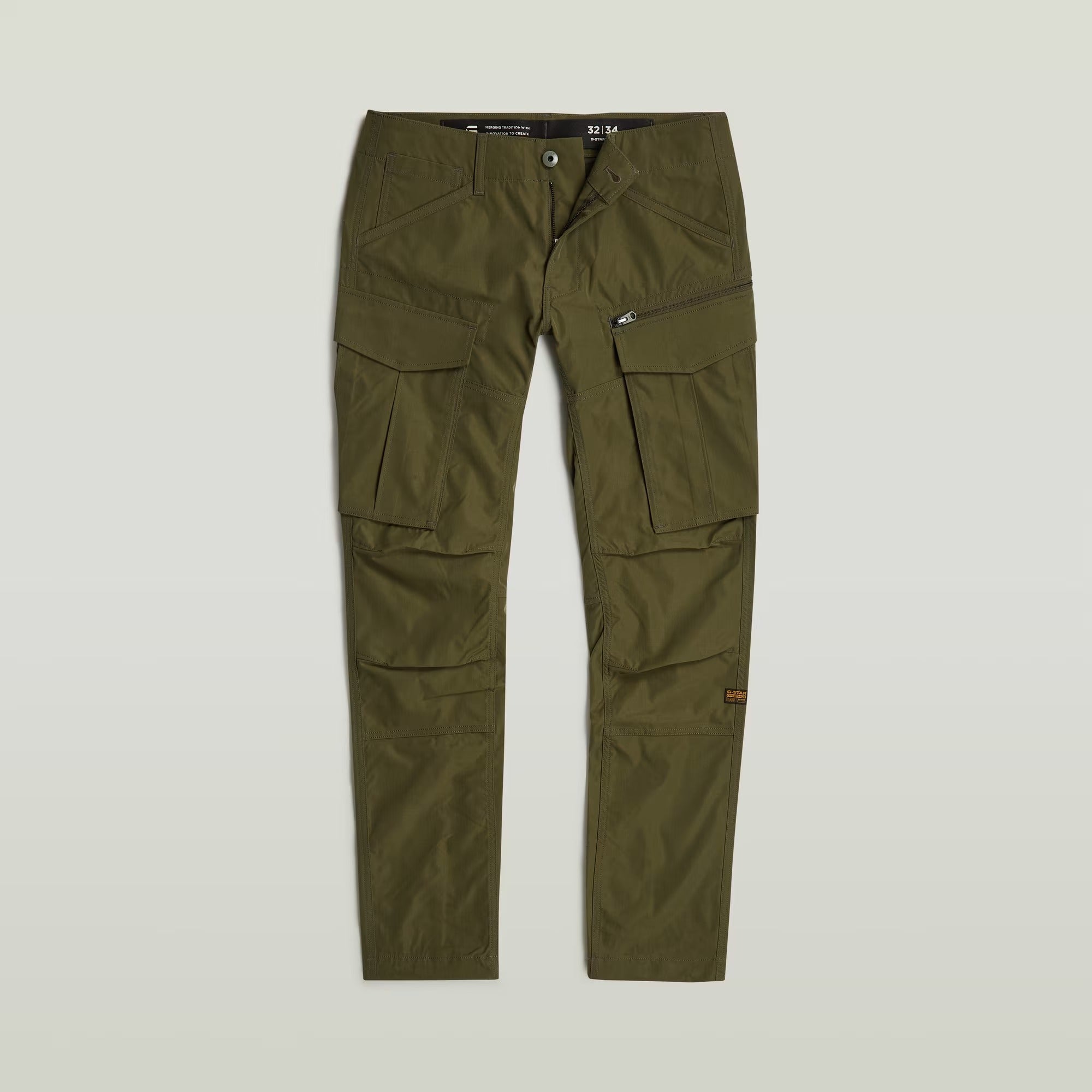 G-STAR RAW Pantalone Uomo Rovic Zip 3D Regular Tapered-Shadow Olive