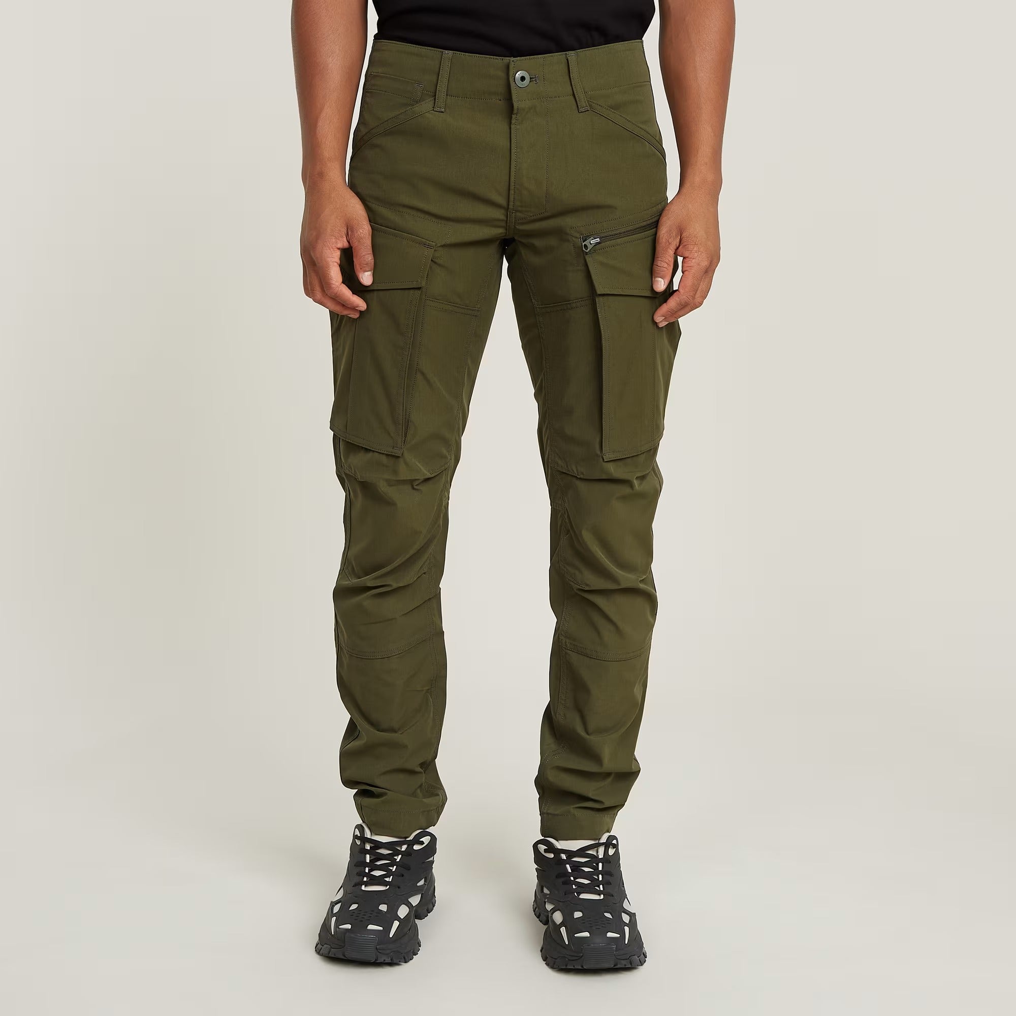 G-STAR RAW Pantalone Uomo Rovic Zip 3D Regular Tapered-Shadow Olive