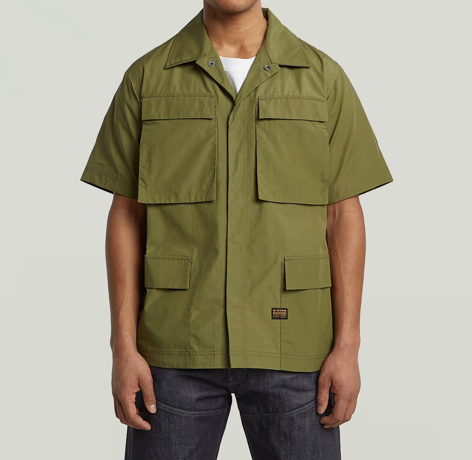 G-STAR RAW Camicia Uomo R-3n Slim Overshirt-Mayfly