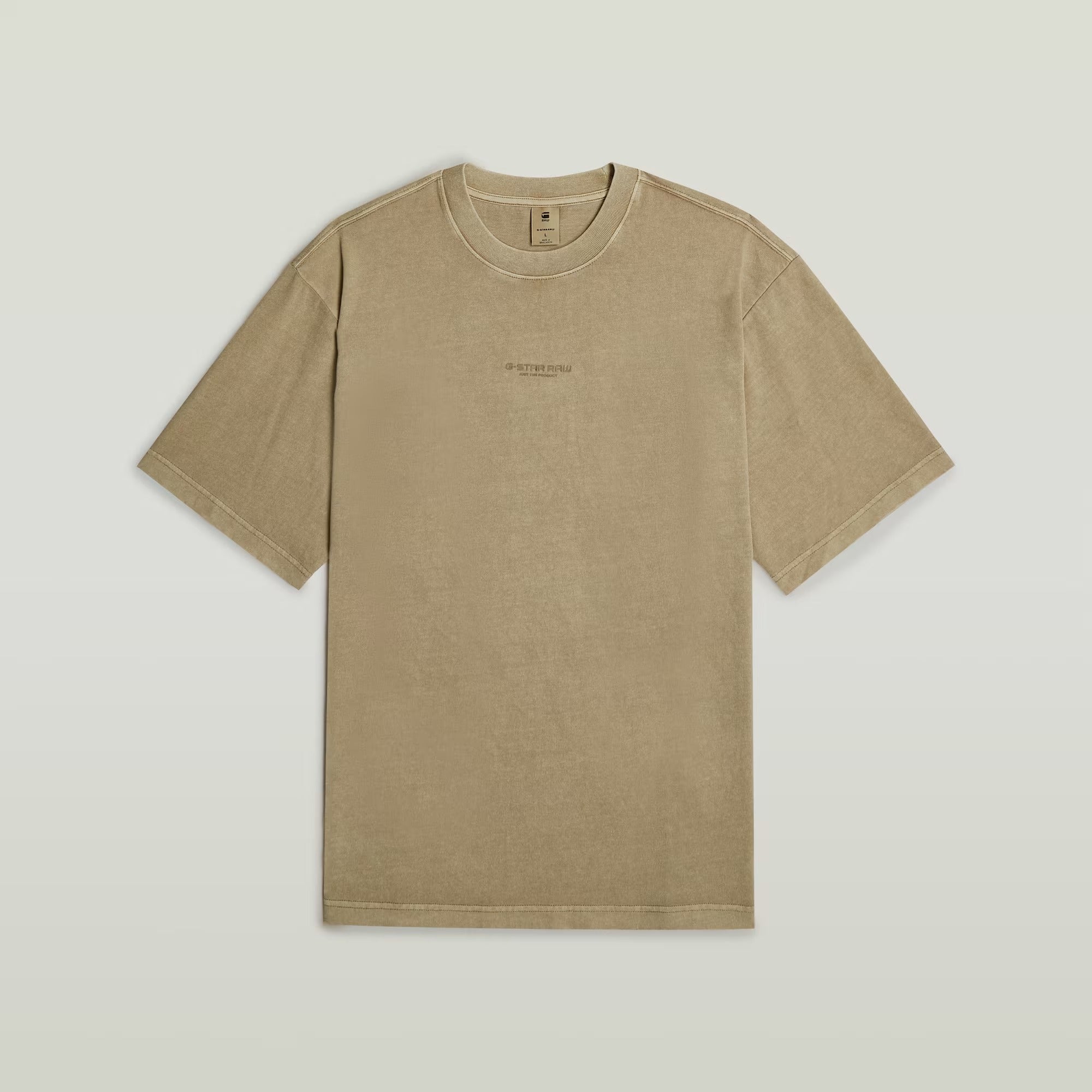 G-STAR RAW T-Shirt Uomo Overdyed Center Chest-Safari