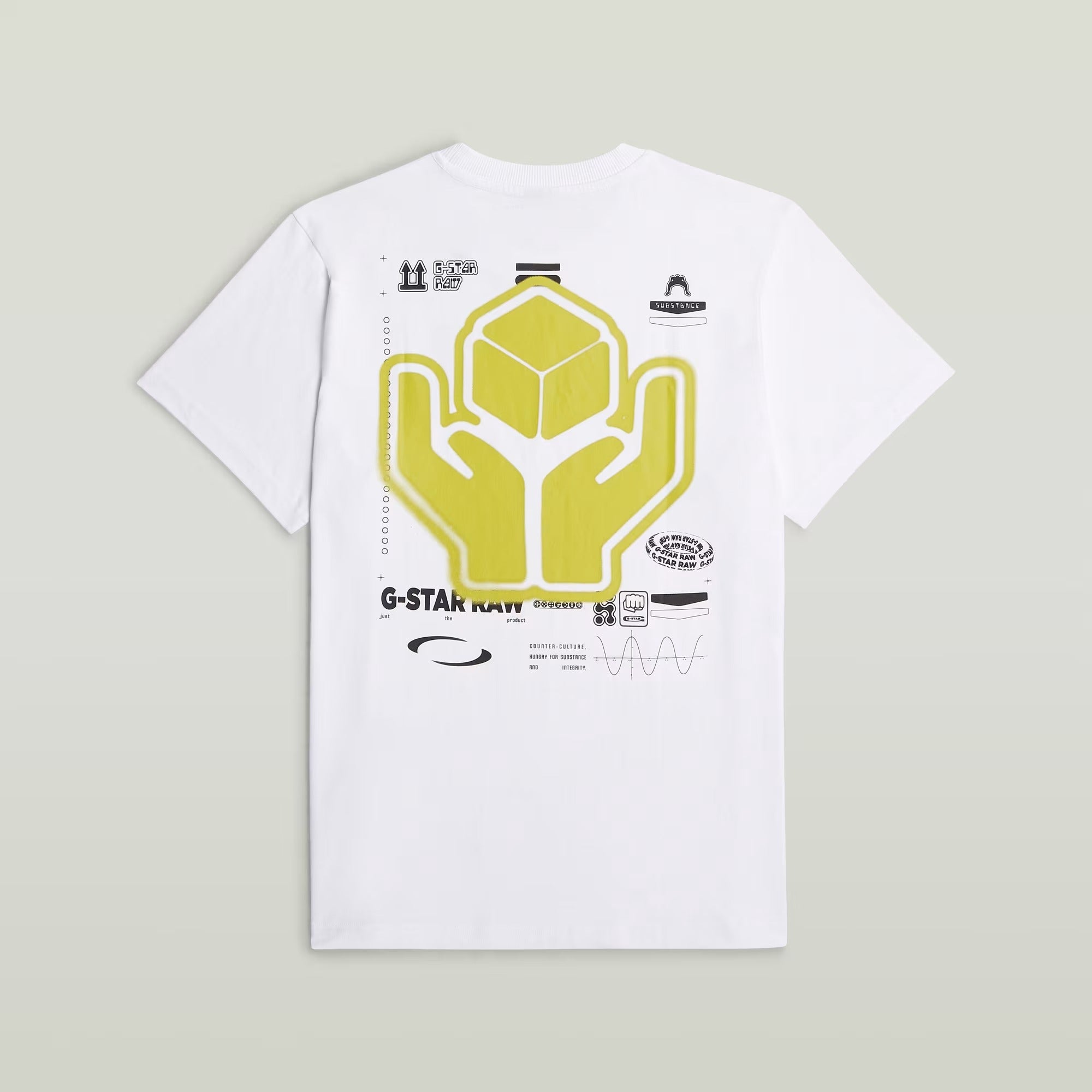 G-STAR RAW T-Shirt Uomo Back Graphic Loose-White