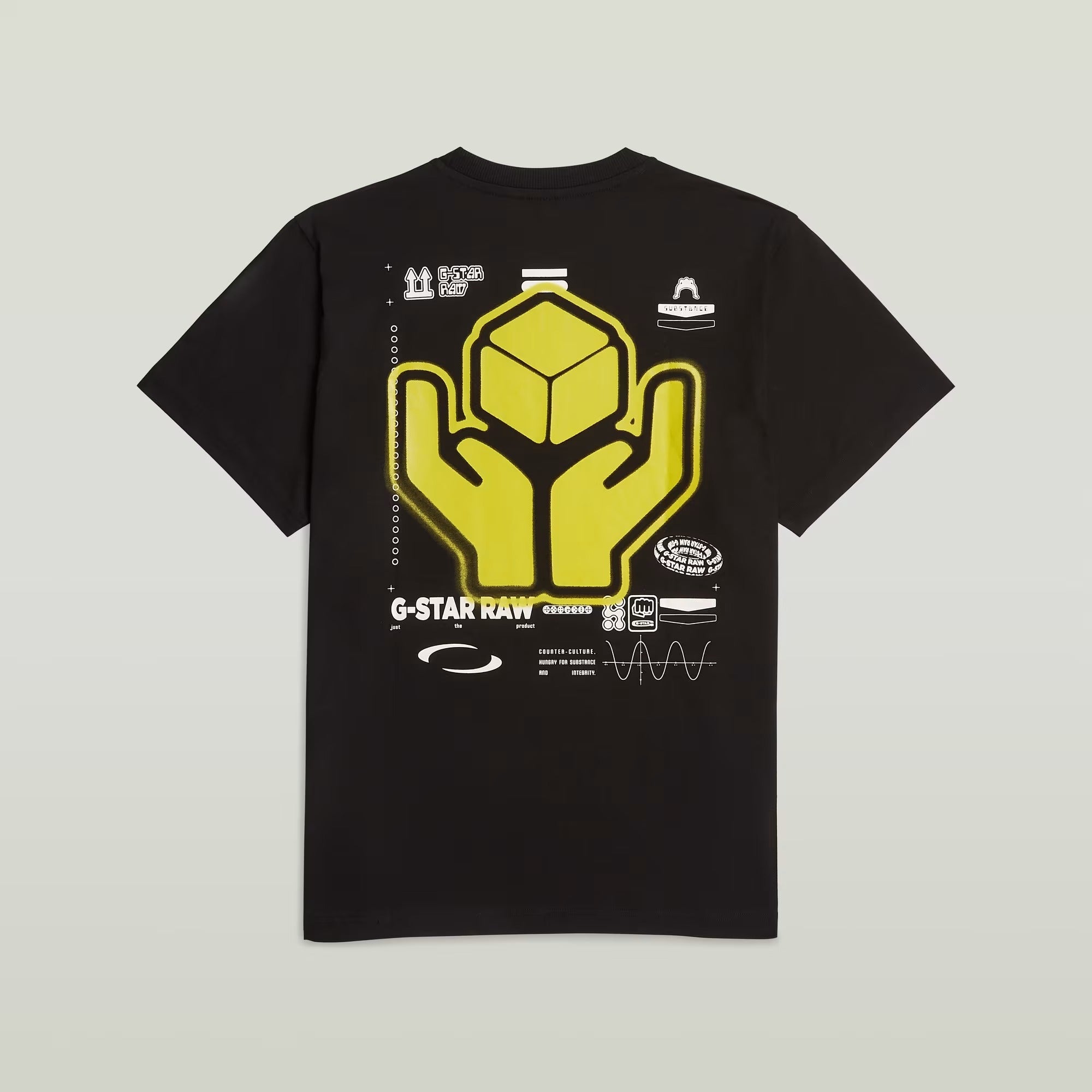 G-STAR RAW T-Shirt Uomo Back Graphic Loose-Dark Black