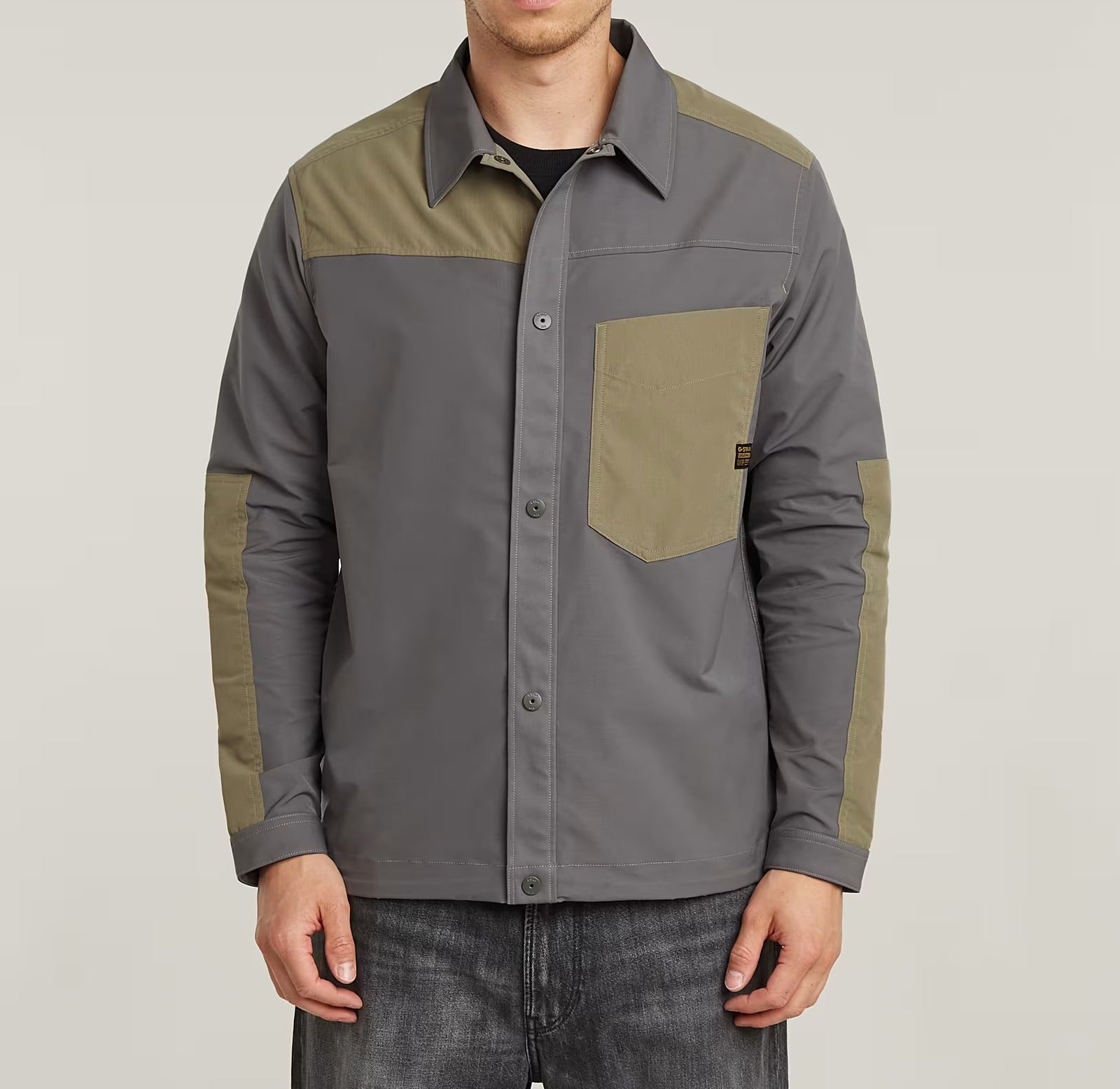 G-STAR RAW Camicia Uomo One Pocket Relaxed Pm-Grey