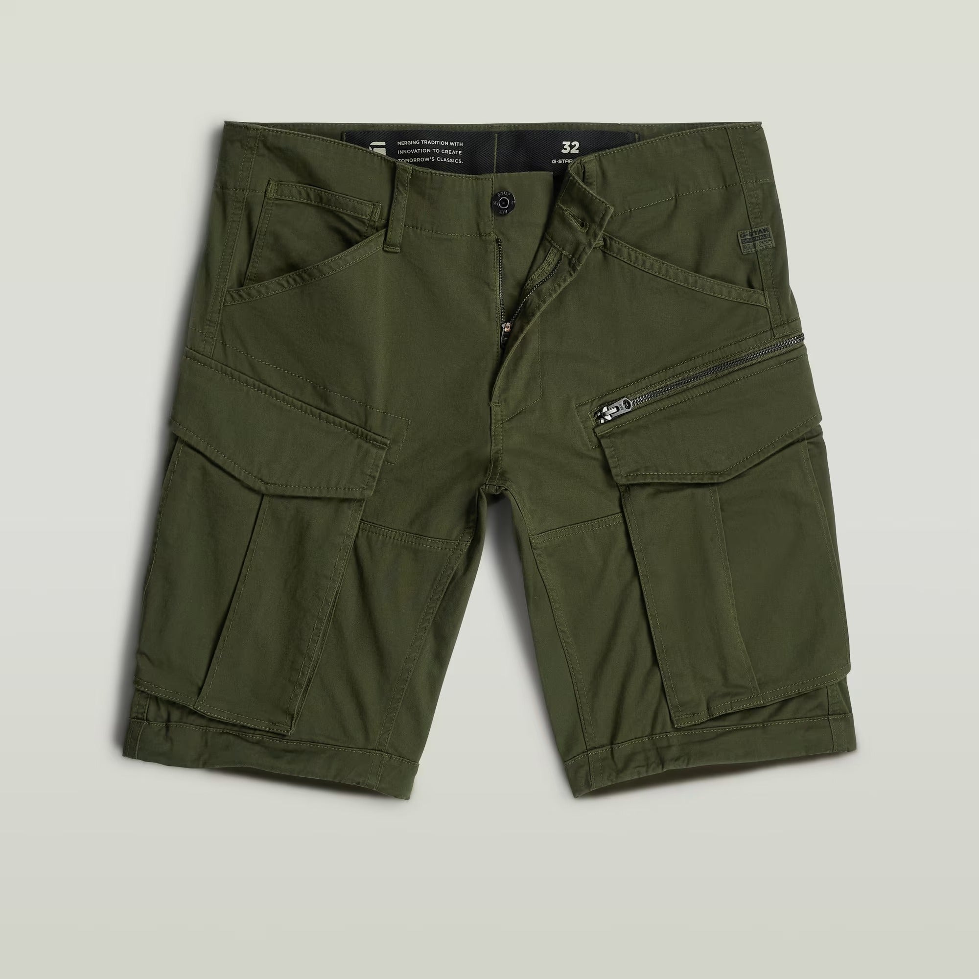 G-STAR RAW Shorts Uomo Rovic Zip Regular-Bronze Green