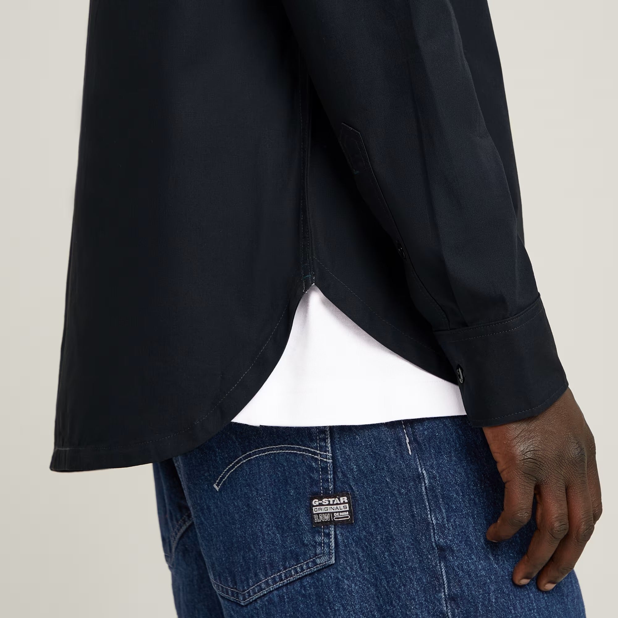 G-STAR RAW Camicia Uomo Cpo Utility Regular Shirt-Dark Blue