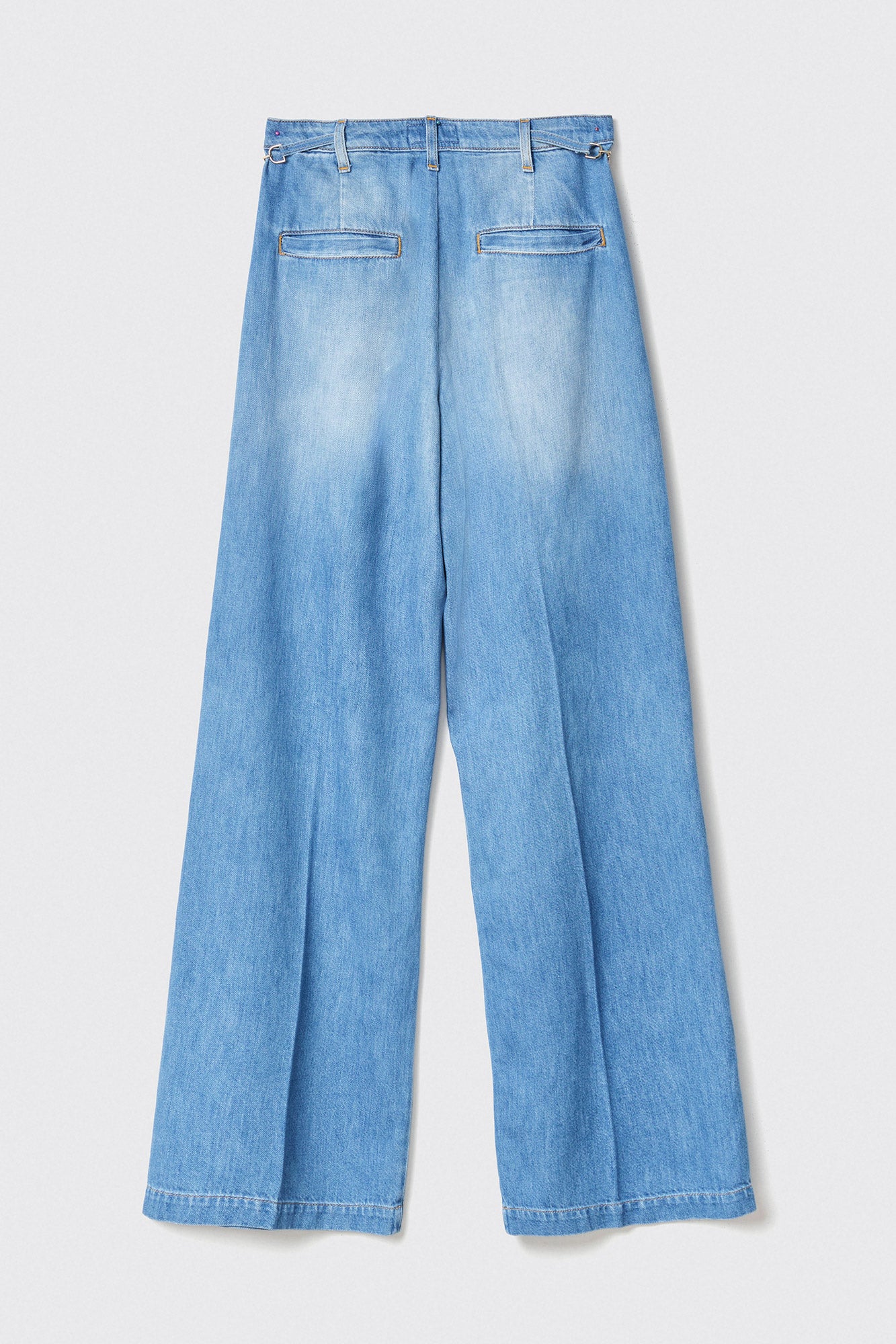 GAELLE PARIS Pantalone Donna Palazzo Chino-Blu