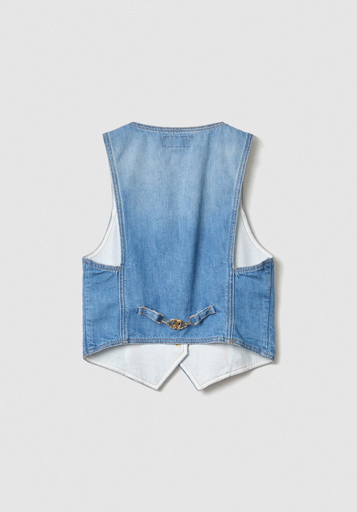 GAELLE PARIS Gilet Donna Crop Morsetto-Blu