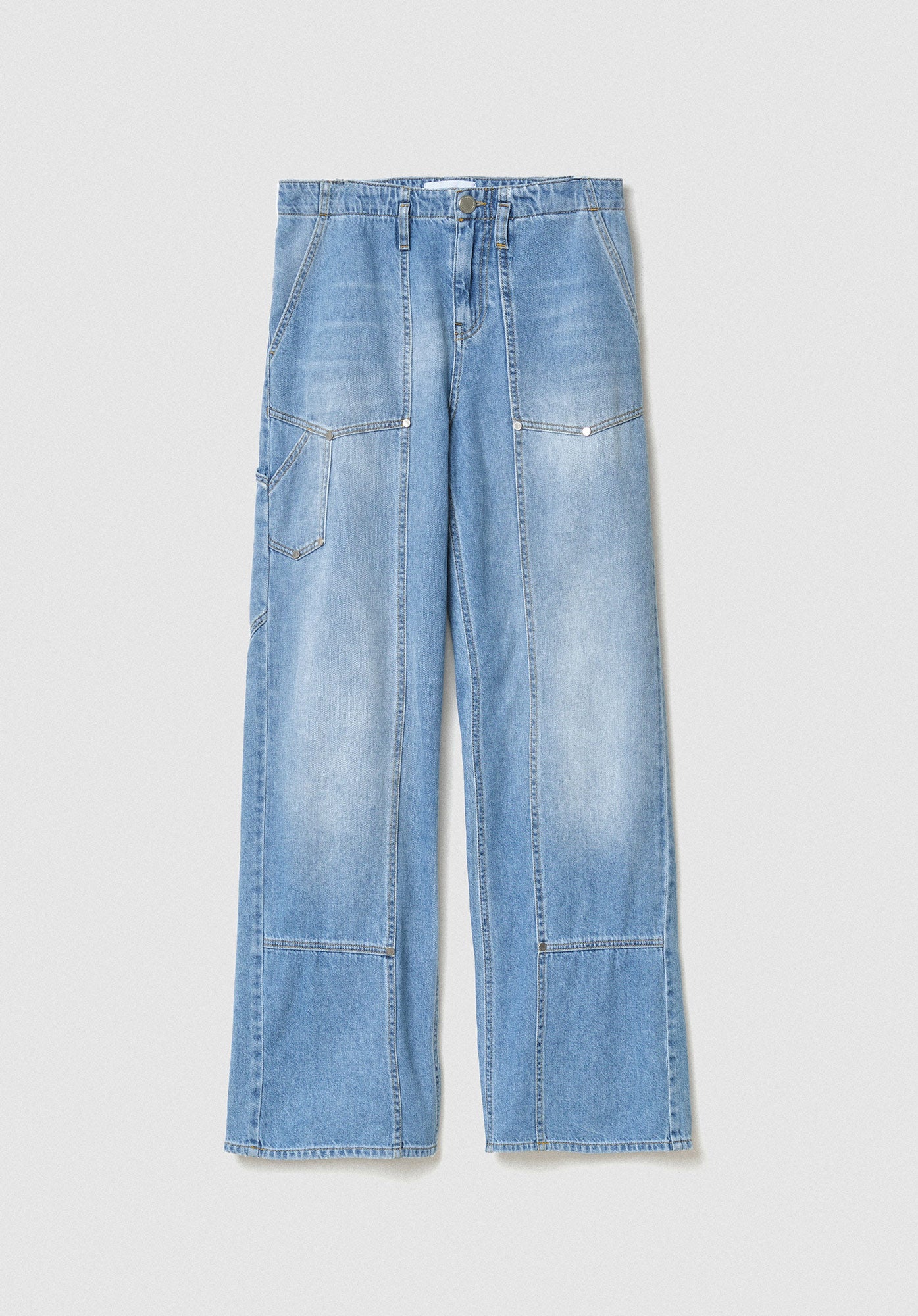 GAELLE PARIS Pantalone Jeans Work Oversize-Blu