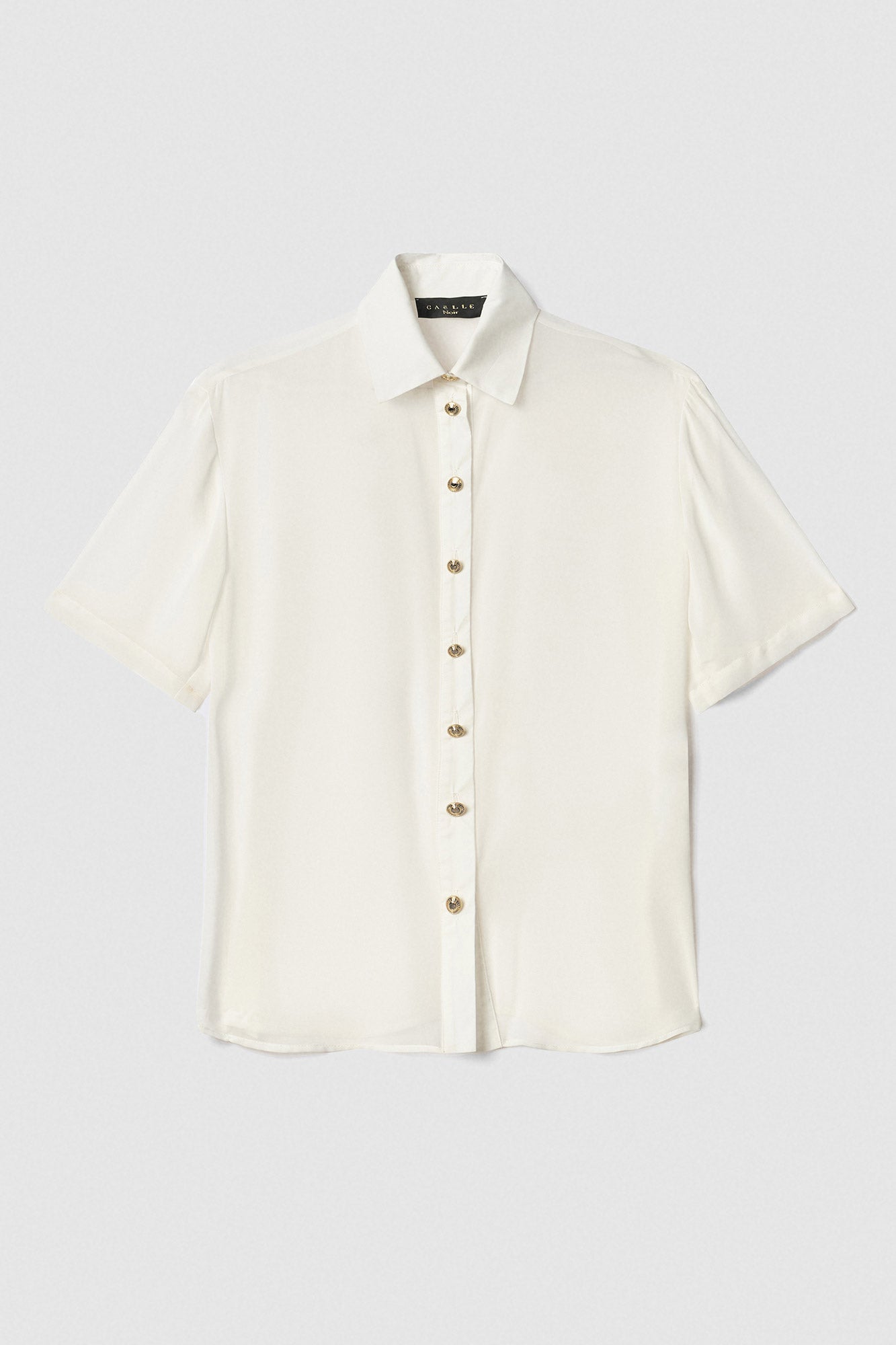 GAELLE PARIS Camicia Donna Over Georgette Popeline-Gesso