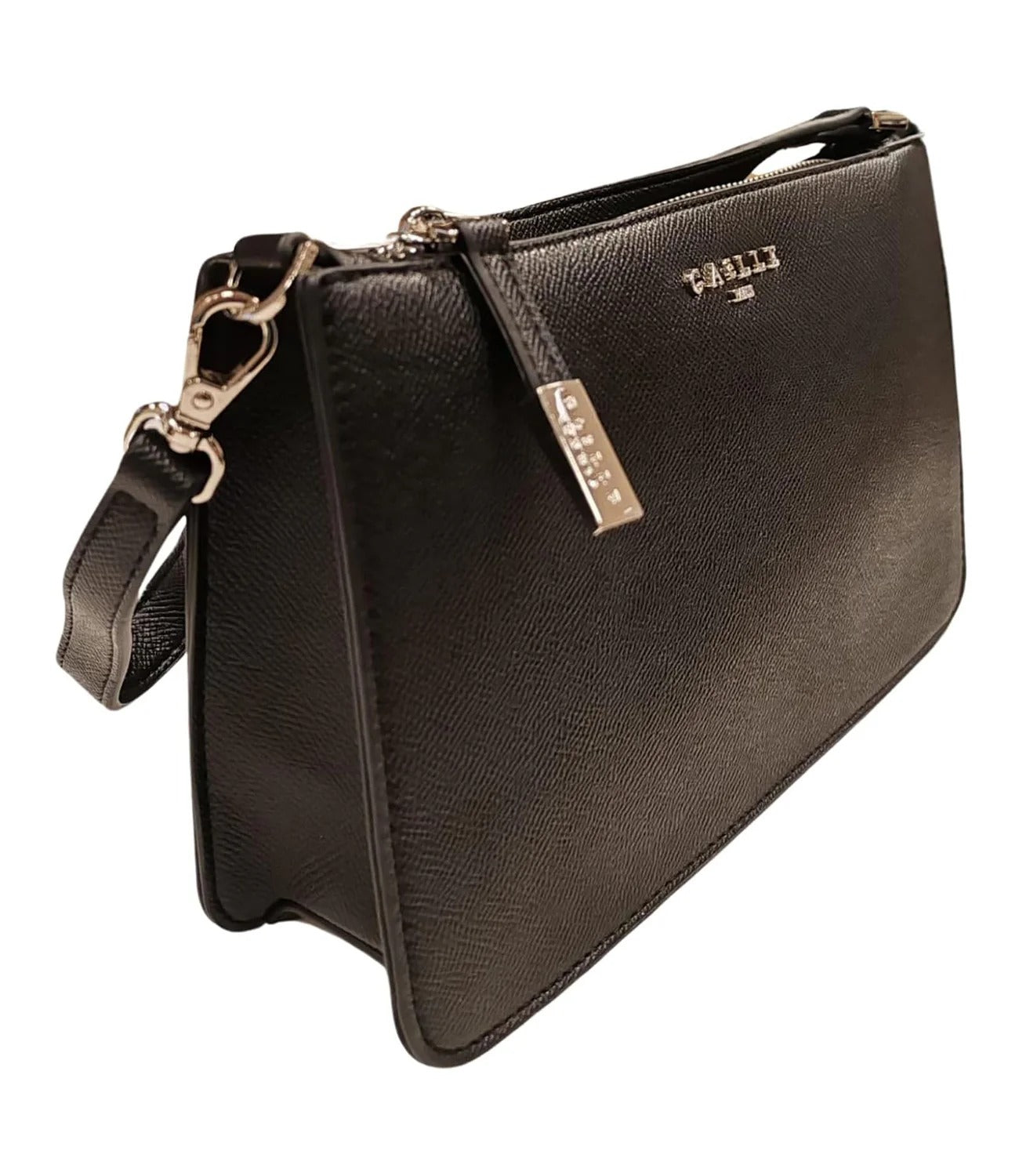 GAELLE PARIS Mini Pochette Logo Metallo-Nero