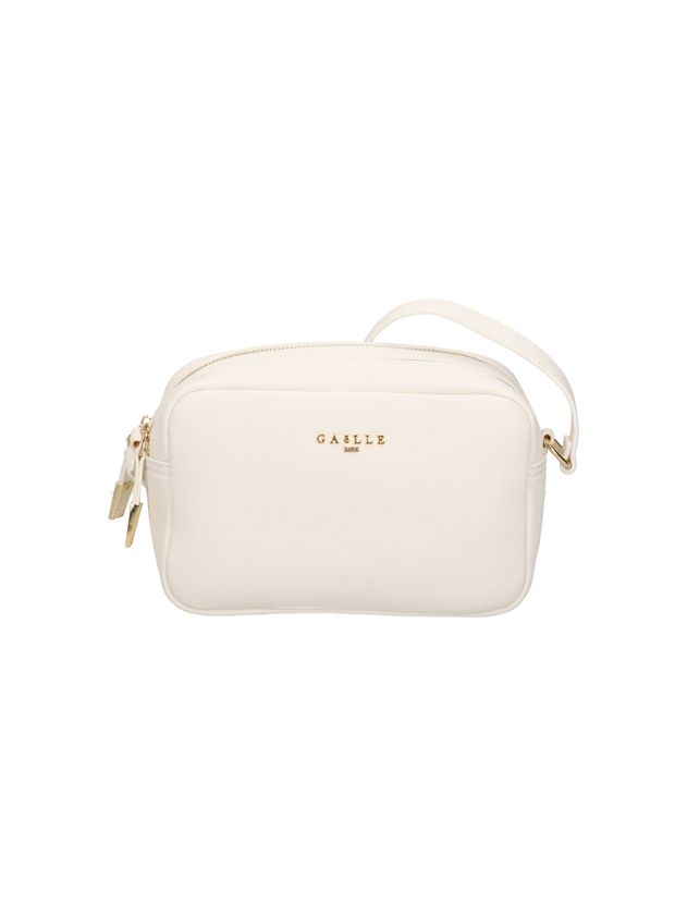 GAELLE PARIS Camera Bag Logo Metallo-Bianco