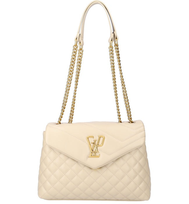 GAELLE PARIS Borsa Maxi Shoulder Strap Doppio Matelassè-Safari