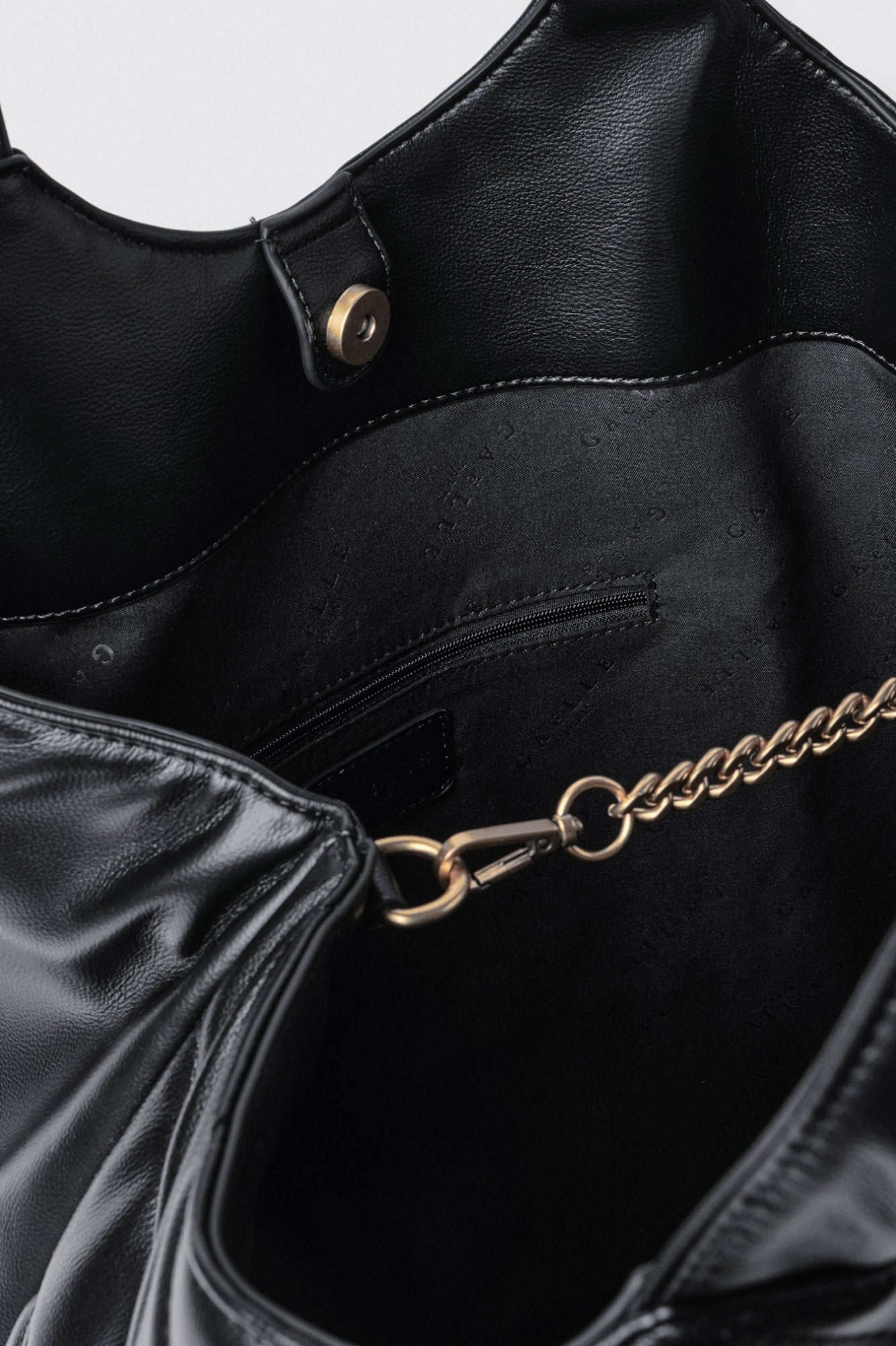 GAELLE PARIS Borsa Maxi Shopper Doppio Matelassè GLP Metallo-Nero