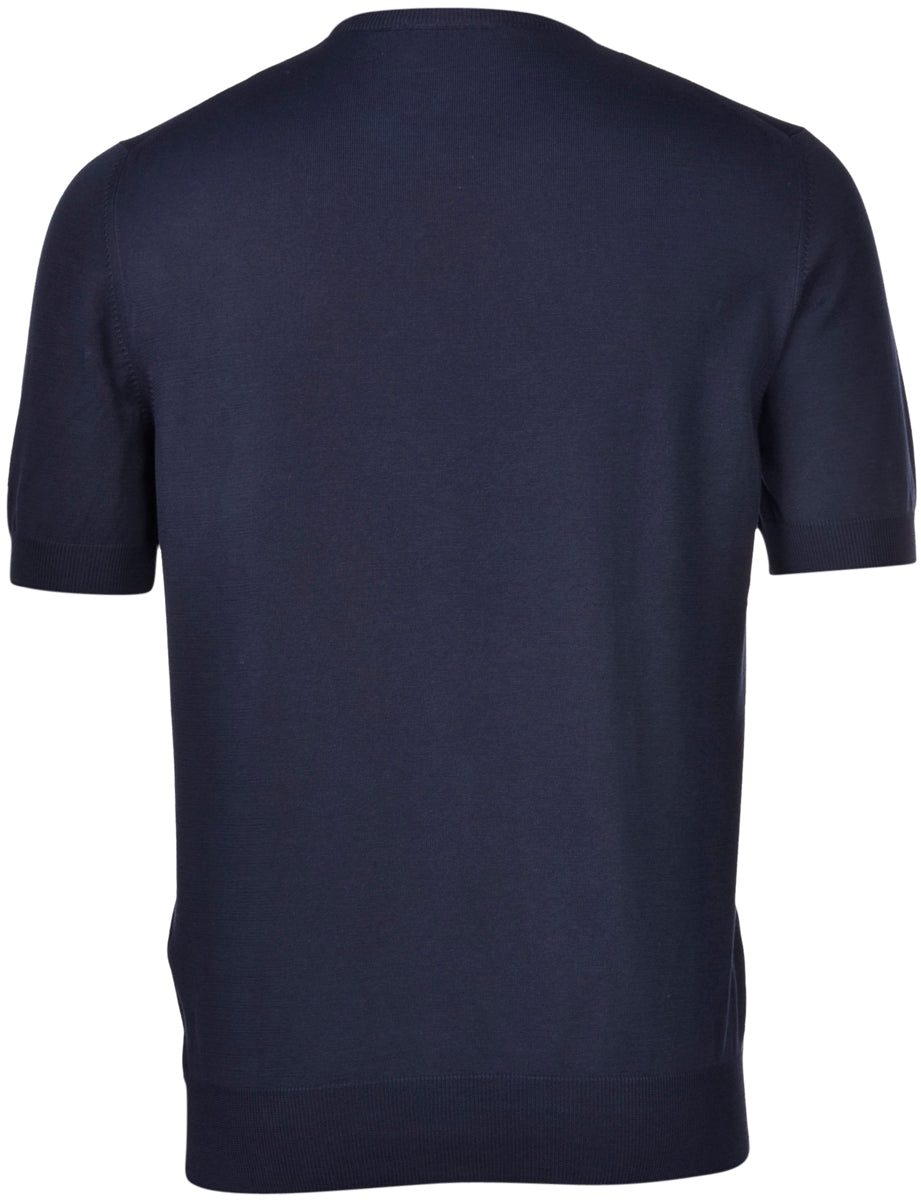 GRAN SASSO T-Shirt Uomo Maglia Cotone Organico-Navy
