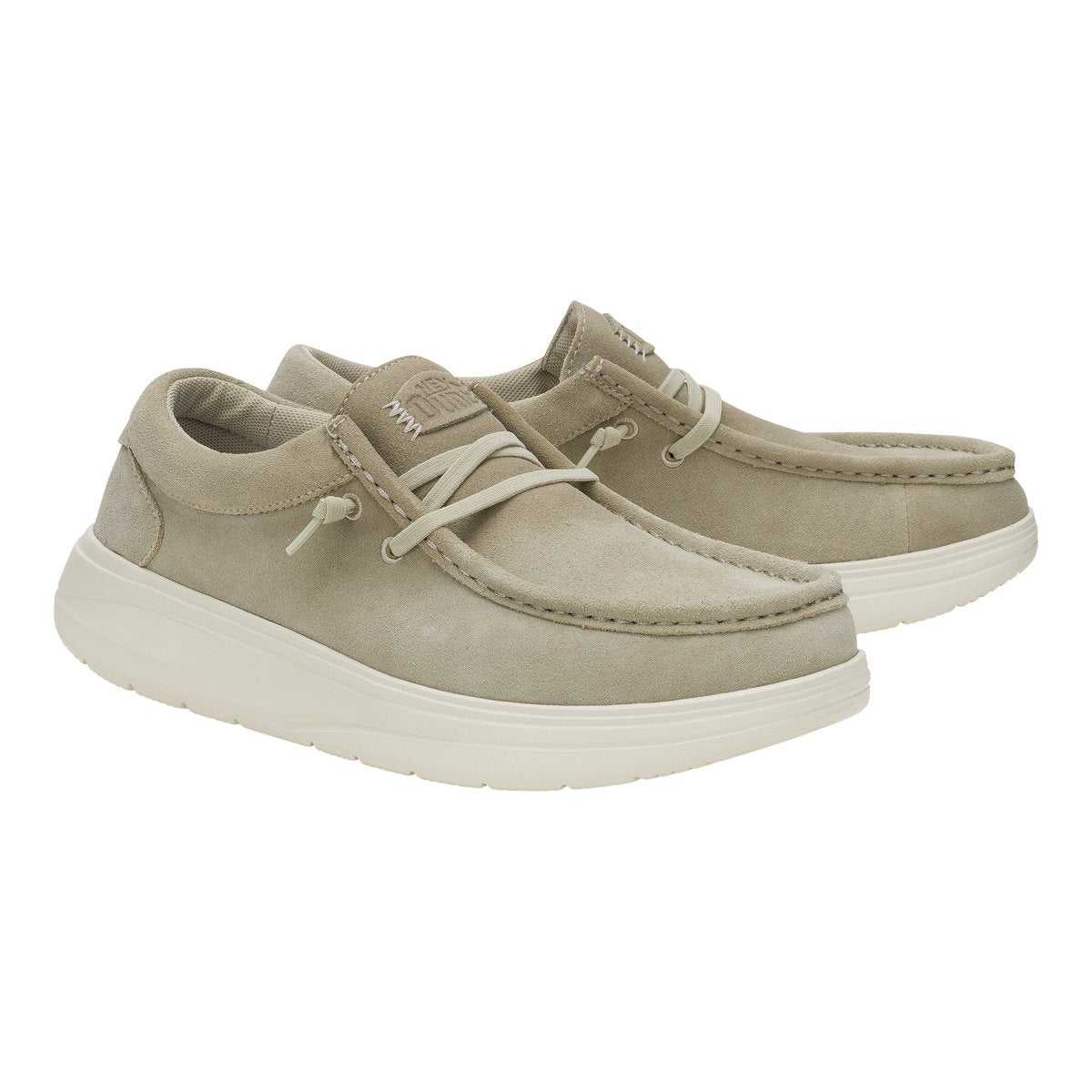 HEY DUDE Mocassino Uomo Wally Xtra Suede M-Stone Grey Silver Birch