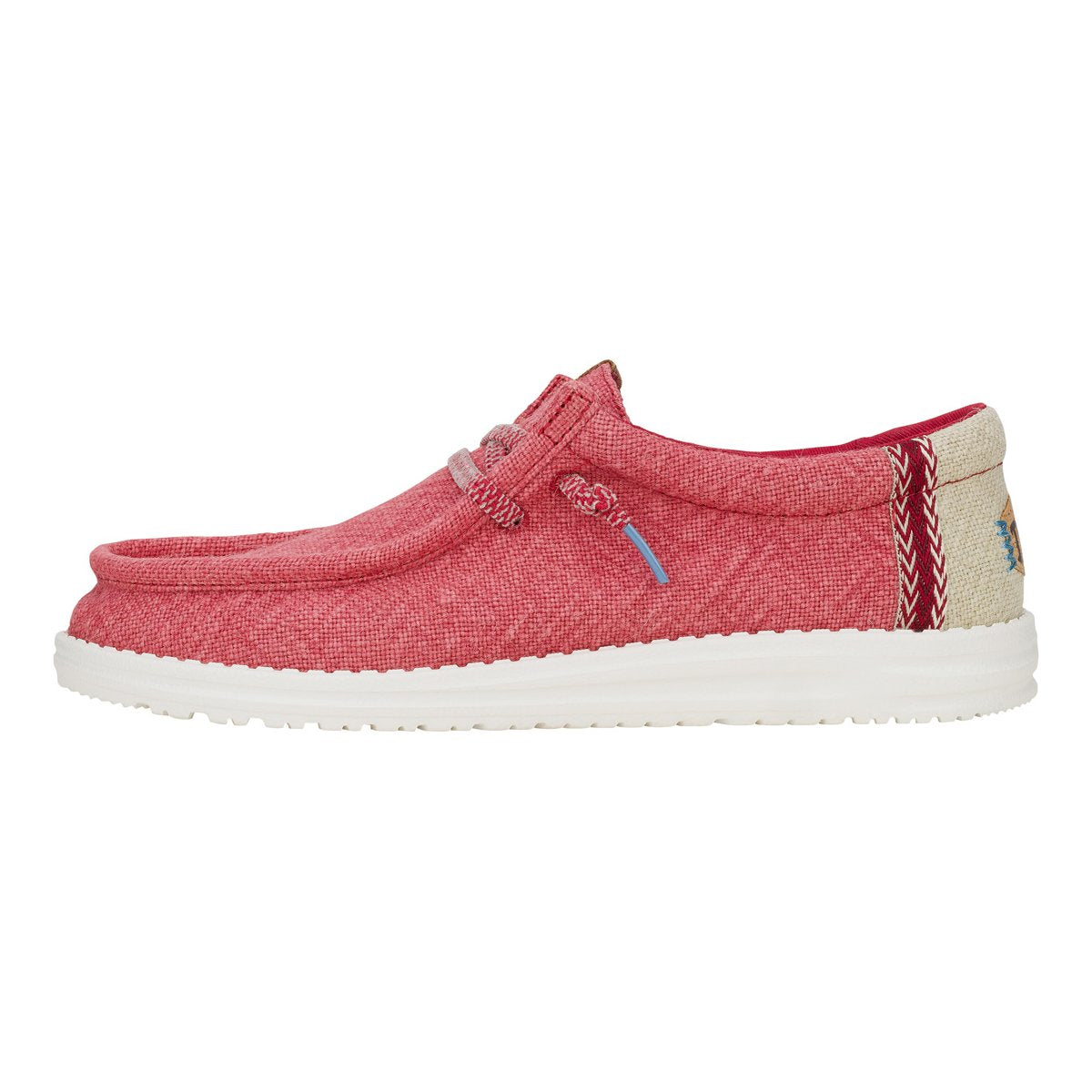 HEY DUDE Mocassino Uomo Wally Jute-Claret Red Silver Birch