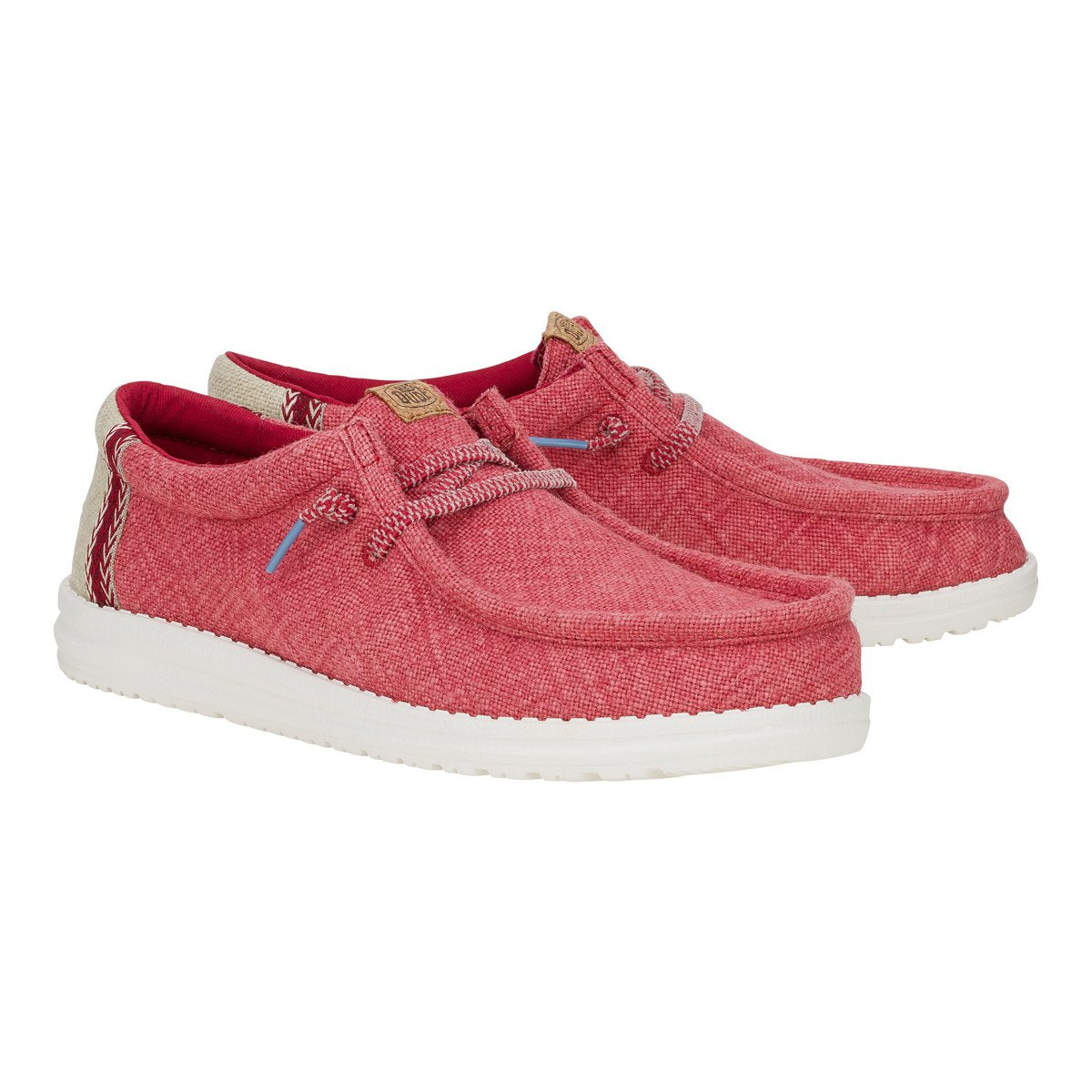 HEY DUDE Mocassino Uomo Wally Jute-Claret Red Silver Birch